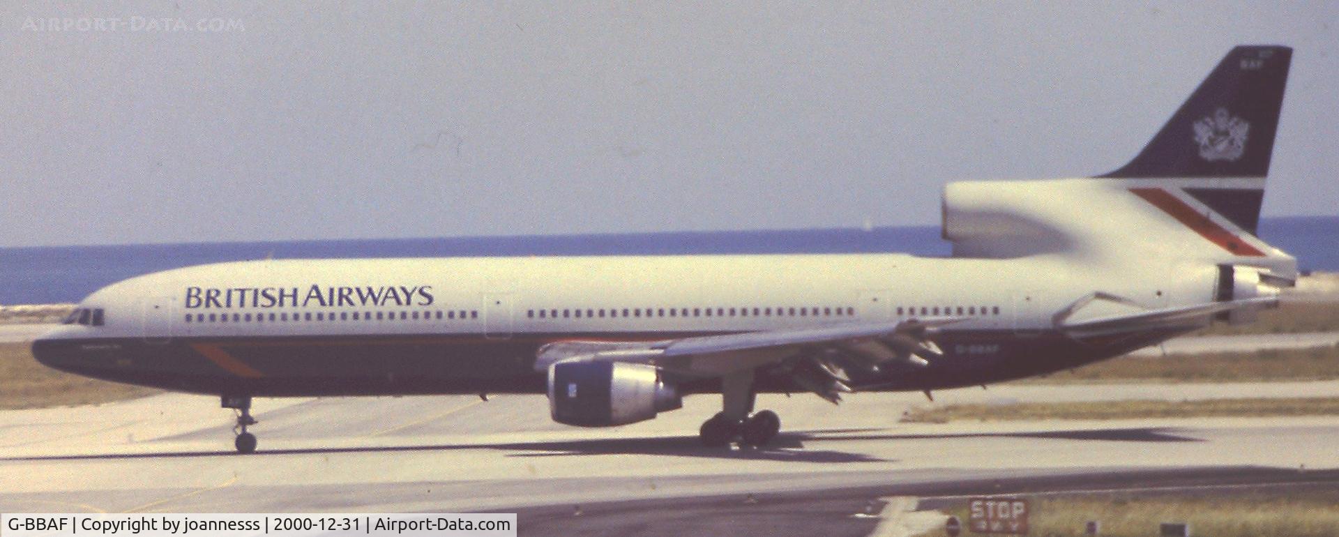 G-BBAF, 1974 Lockheed L-1011-385-1 TriStar 1 C/N 193E-1093, Aéroport de Nice, France '80s