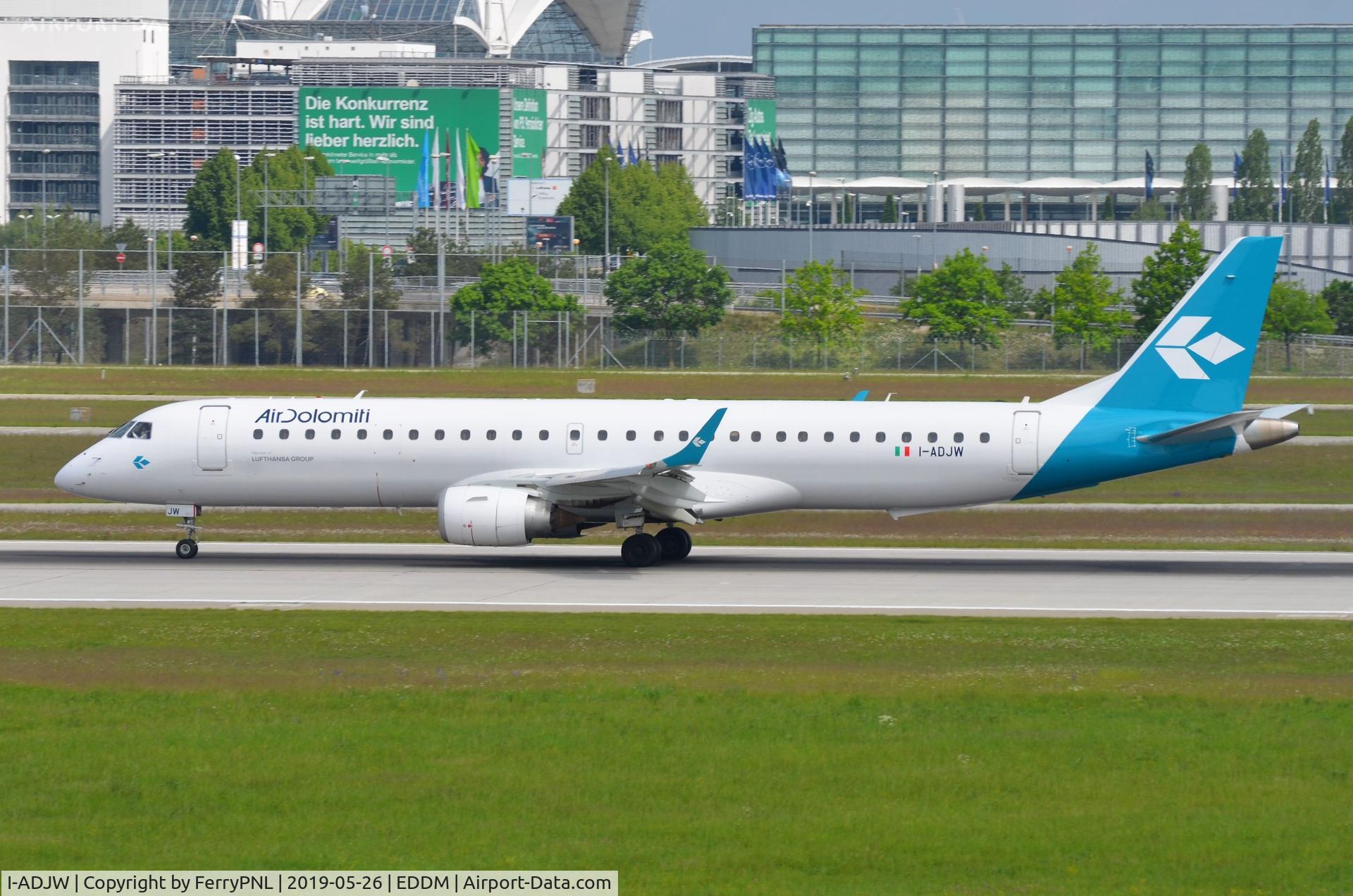 I-ADJW, 2009 Embraer 195LR (ERJ-190-200LR) C/N 19000297, Air Dolomiti ERJ195, formely D-AEMB