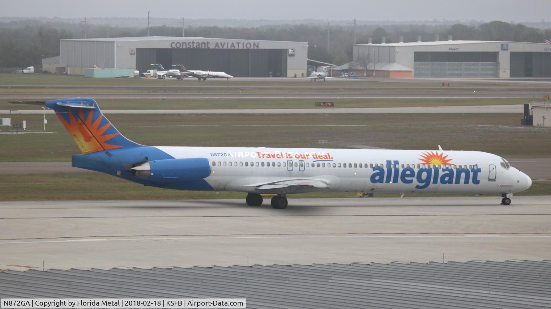 N872GA, 1991 McDonnell Douglas MD-83 (DC-9-83) C/N 53295, Allegiant