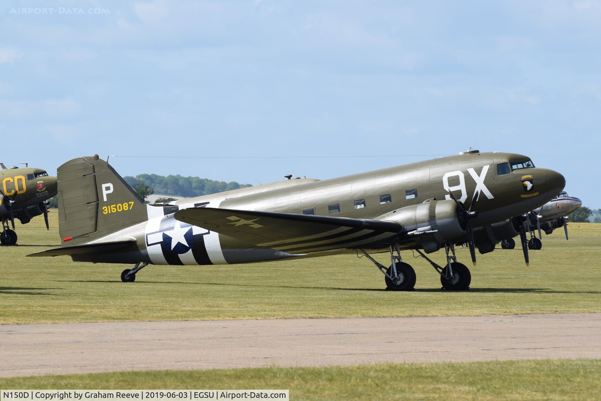 N150D, 1944 Douglas DC3C-S1C3G (C-47A) C/N 20195, Parked at Duxford.