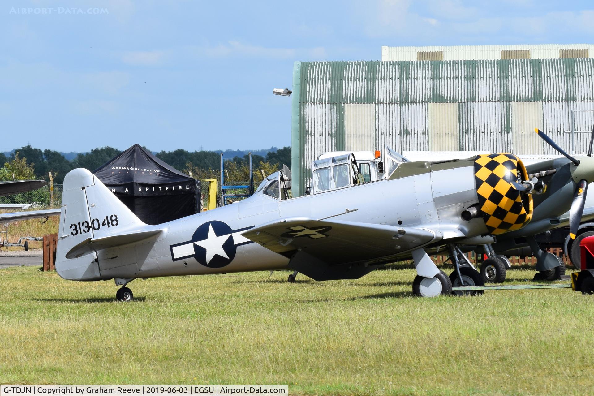 G-TDJN, 1944 North American AT-6D Texan C/N 121-42228, Parked at Duxford.