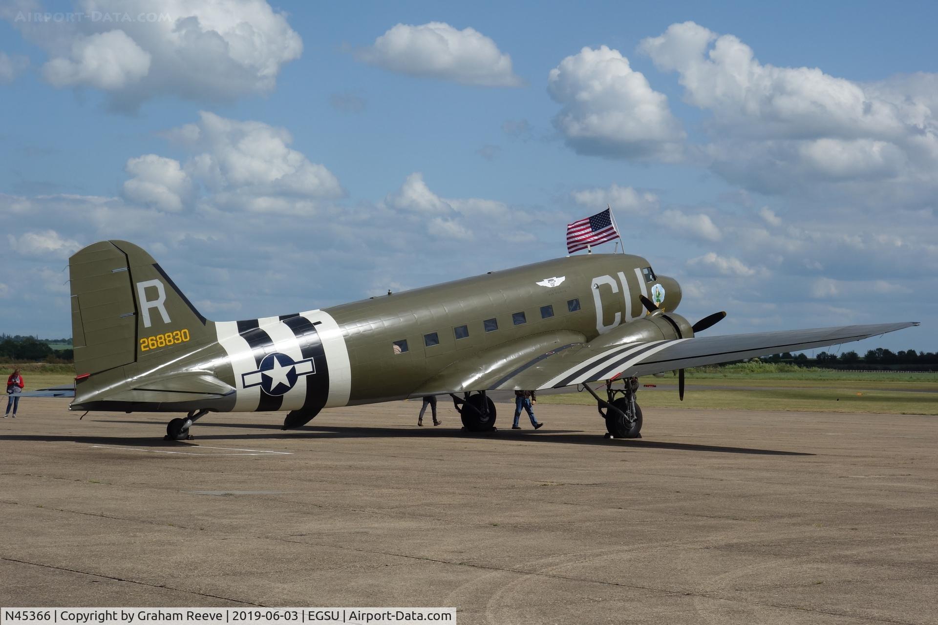 N45366, 1943 Douglas C-53D-DO Skytrooper (DC-3A) C/N 11757, Parked at Duxford.