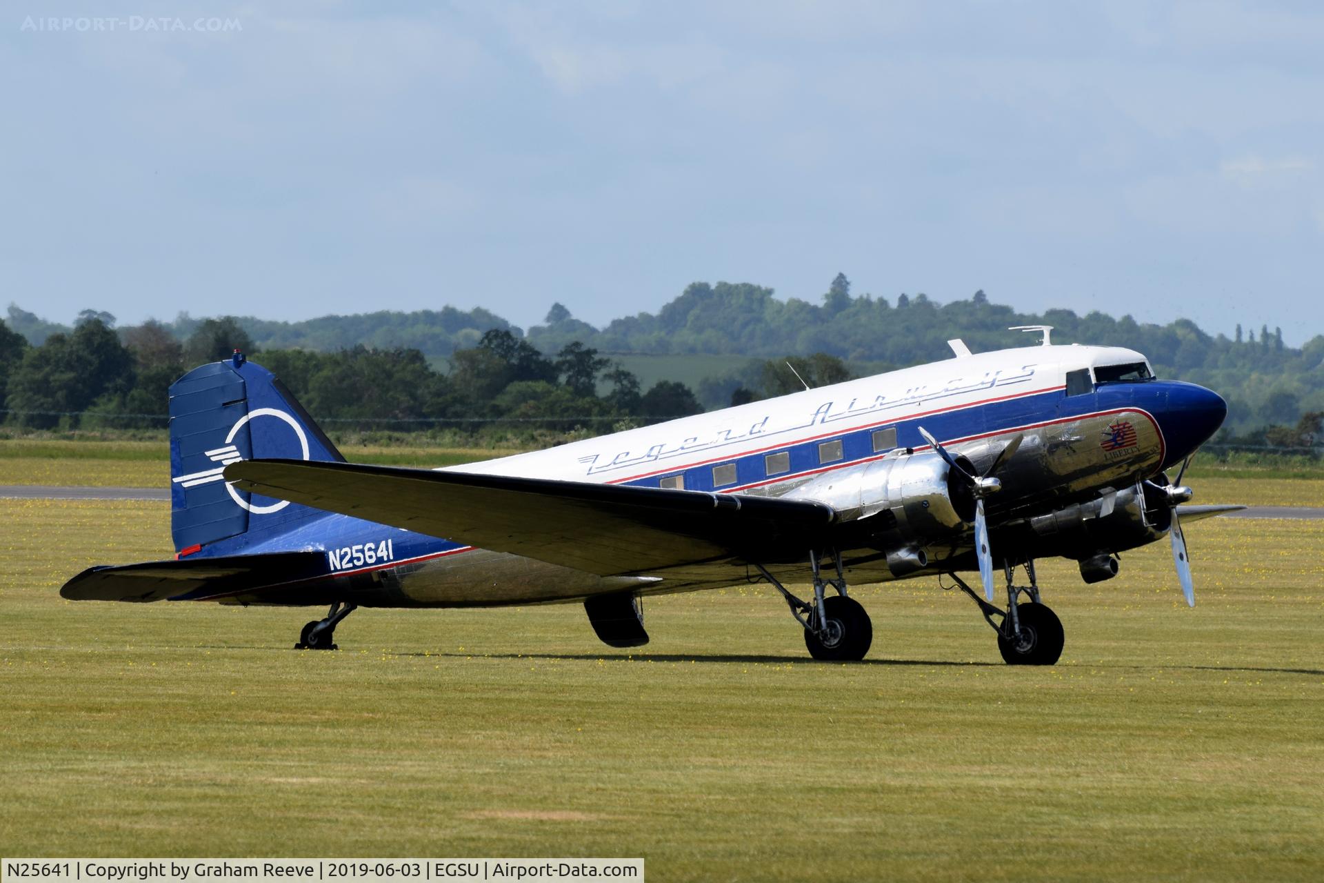 N25641, 1943 Douglas DC3C-S4C4G (C-47) C/N 9059, Parked at Duxford.