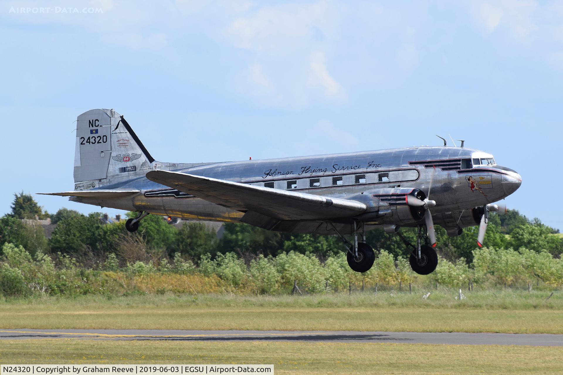 N24320, 1944 Douglas DC-3A-S1C3G C/N 20197, Landing at Duxford.