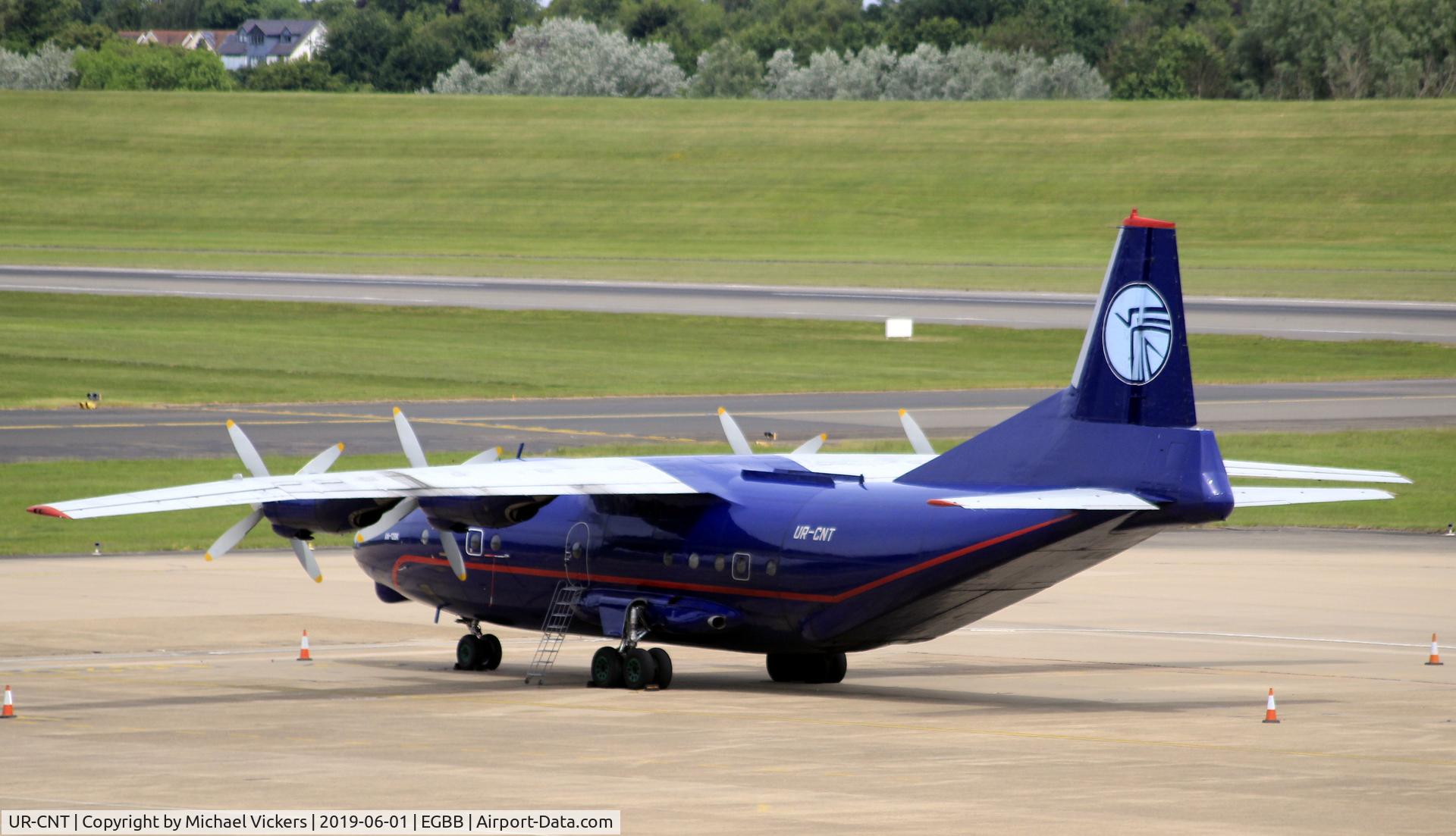 UR-CNT, 1971 Antonov An-12BK C/N 00347505, Parked on the elmdon apron