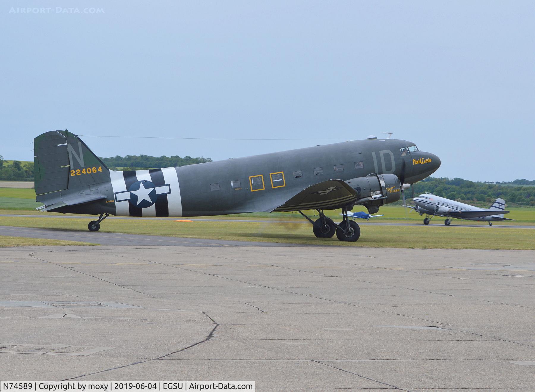 N74589, 1943 Douglas DC3C-S1C3G (C-47A) C/N 9926, Douglas DC3C-S1C3G at Duxford. Marked as 224064