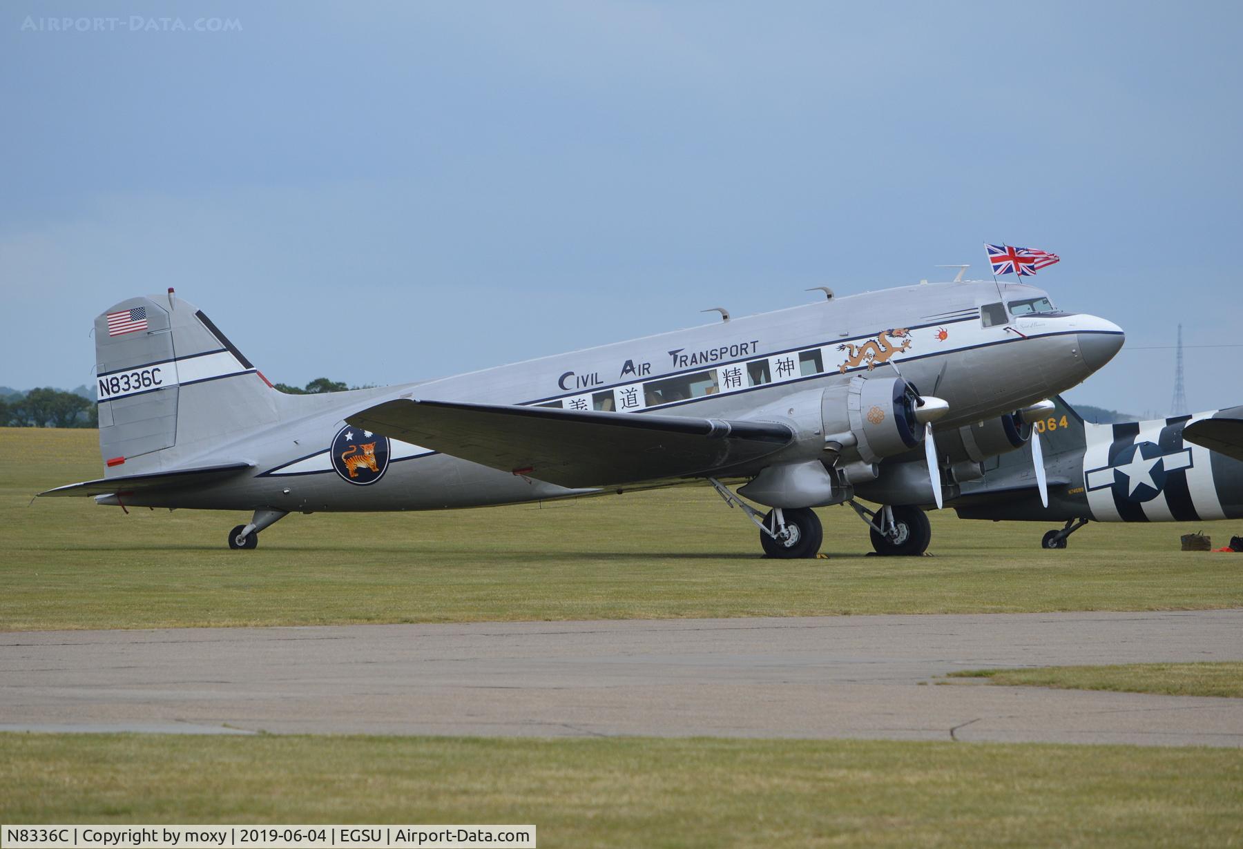 N8336C, 1942 Douglas DC-53-DO C/N 7313, Douglas DC-3A at Duxford. Ex 42-47371