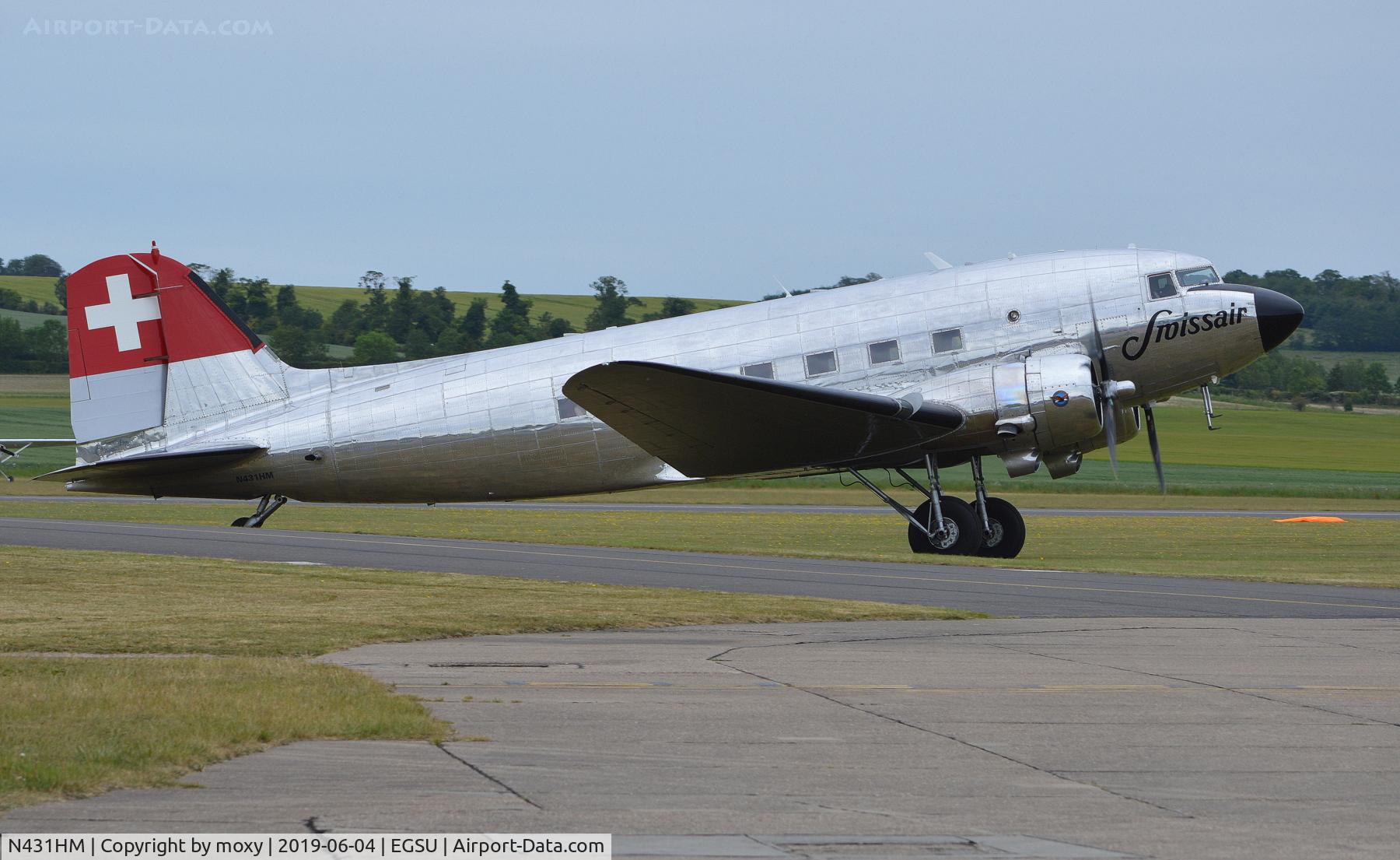 N431HM, 1943 Douglas DC-3C-S1C3G (C-47A) C/N 9995, Douglas C-47A-45DL (DC-3C-S1C3G) at Duxford.
