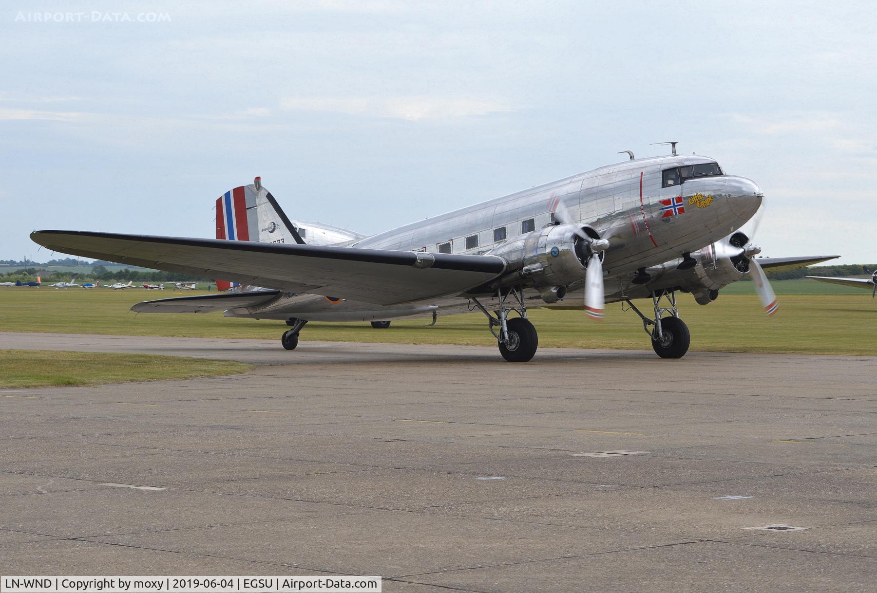 LN-WND, 1943 Douglas C-53D-DO Skytrooper (DC-3A) C/N 11750, Douglas C-53D at Duxford.