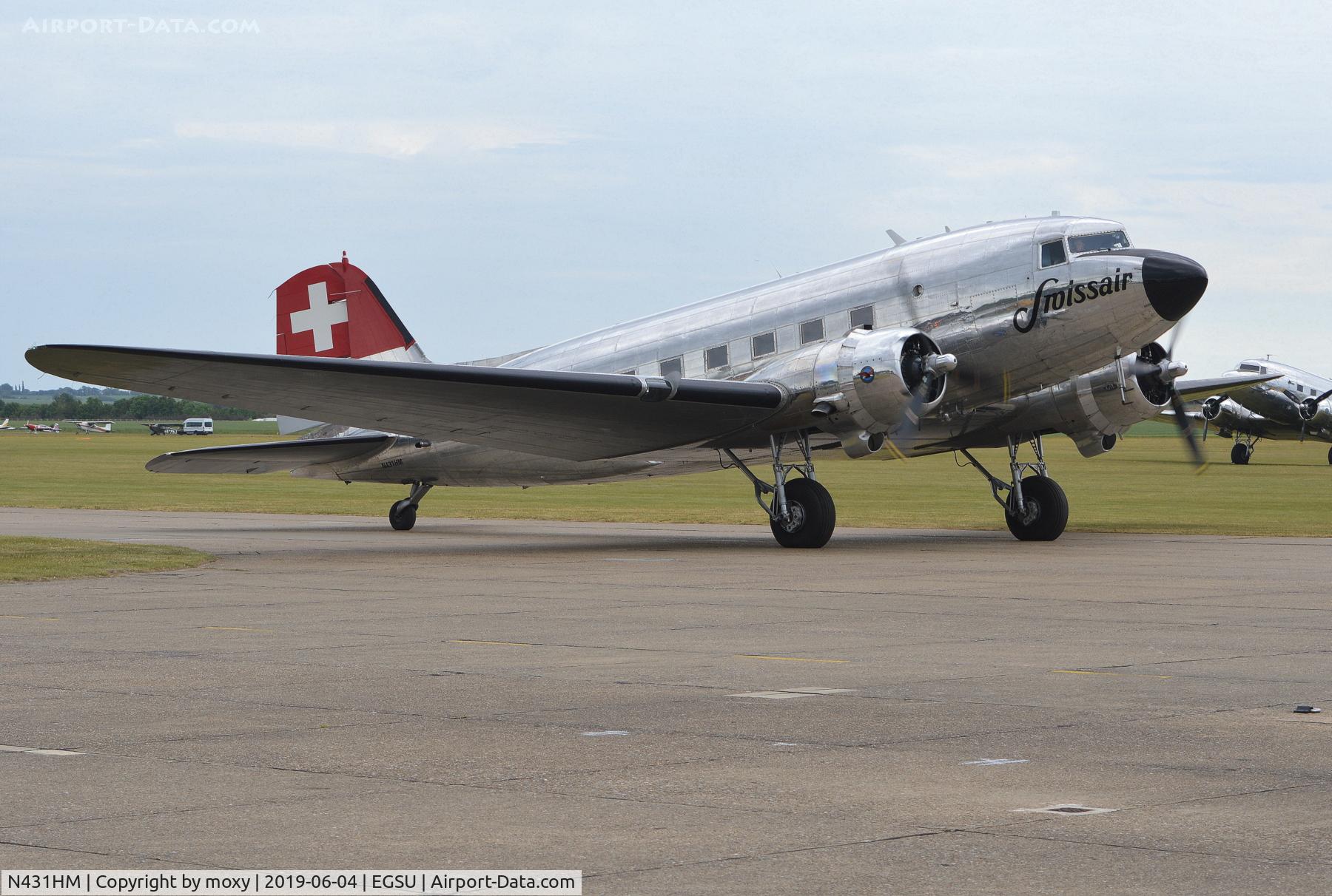 N431HM, 1943 Douglas DC-3C-S1C3G (C-47A) C/N 9995, Douglas C-47A-45DL (DC-3C-S1C3G) at Duxford.