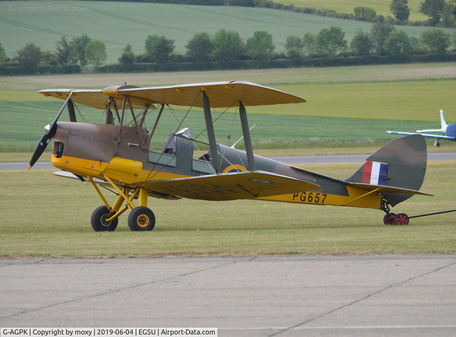 G-AGPK, 1945 De Havilland DH-82A Tiger Moth II C/N 86566, De Havilland DH-82A Tiger Moth at Duxford.