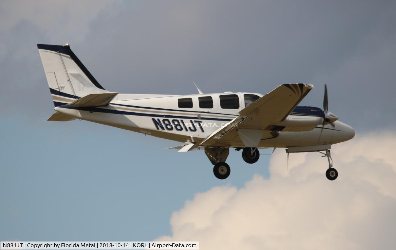N881JT, 2007 Hawker Beechcraft Corp G58 Baron C/N TH-2194, Beech G58