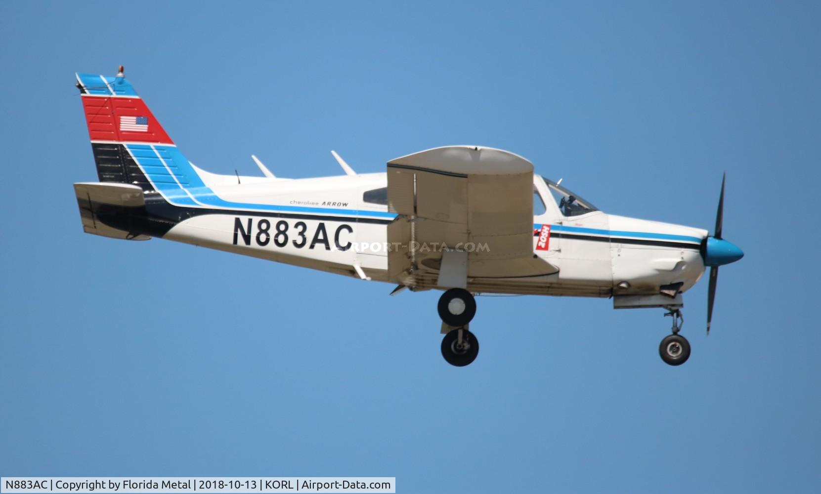 N883AC, 1975 Piper PA-28R-200 C/N 28-7535156, PA-28R