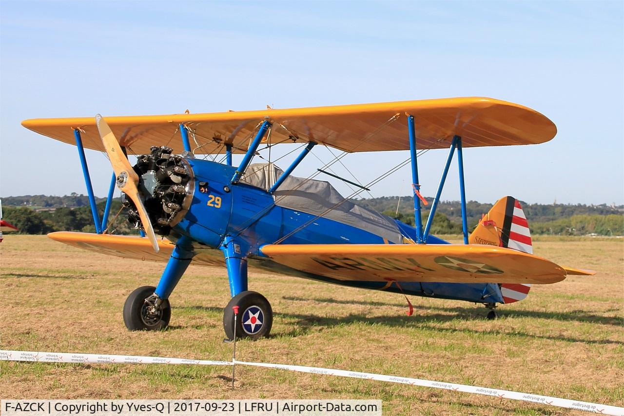 F-AZCK, 1941 Boeing A75N1 (PT-17) C/N 75-1653, Boeing A75N1, Static display, Morlaix-Ploujean airport (LFRU-MXN) air show 2017