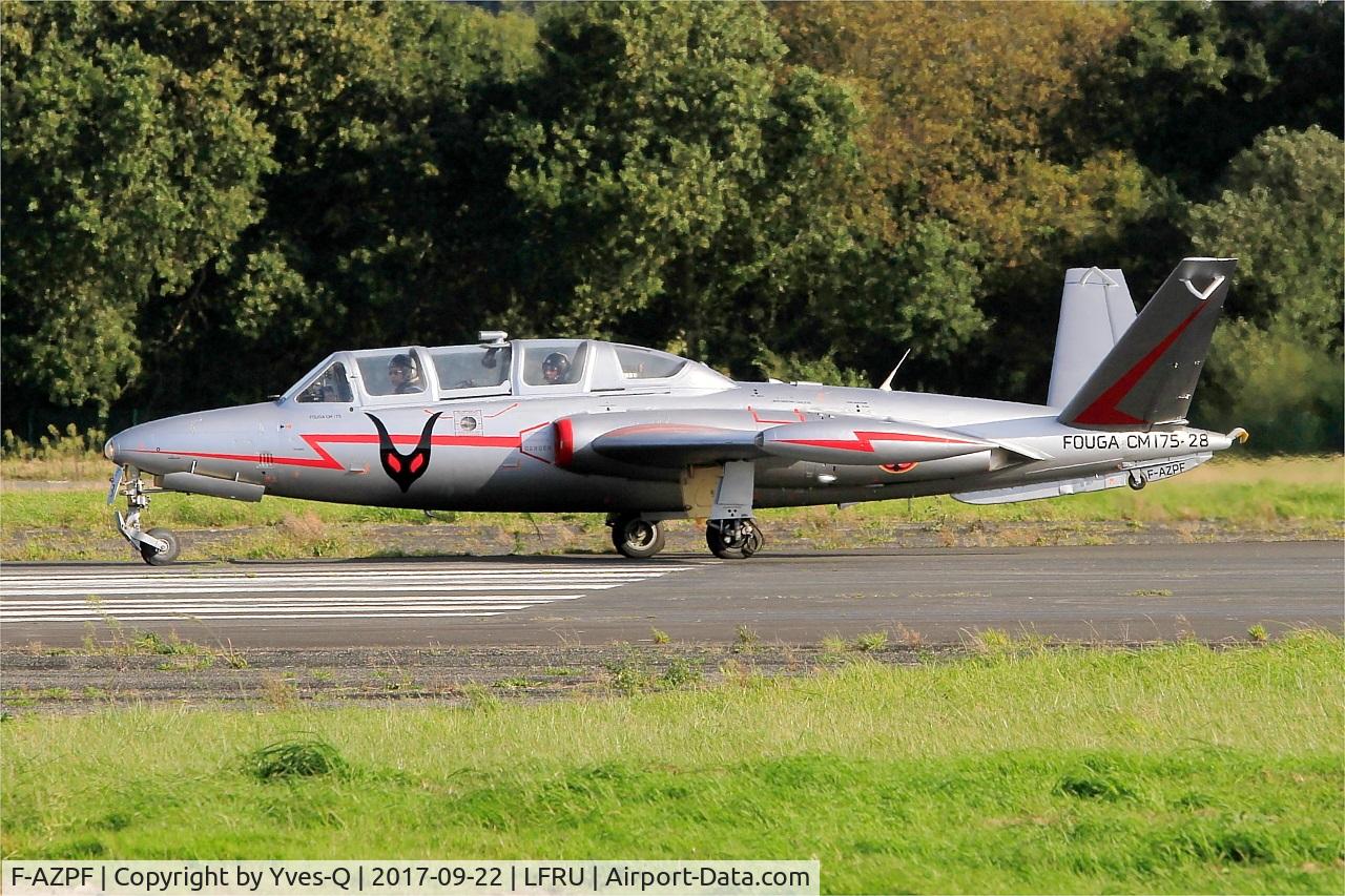 F-AZPF, Fouga CM-175 Zephyr C/N 28, Fouga CM-175 Zephyr, Taxiing rwy 23, Morlaix-Ploujean airport (LFRU-MXN) Air show 2017