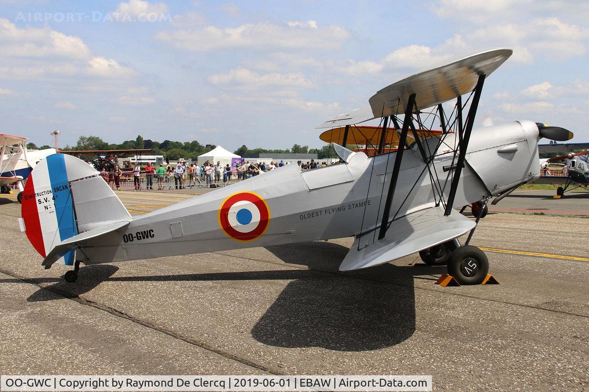 OO-GWC, Stampe-Vertongen SV-4C C/N 1, 28 th Stampe fly in at Antwerp.