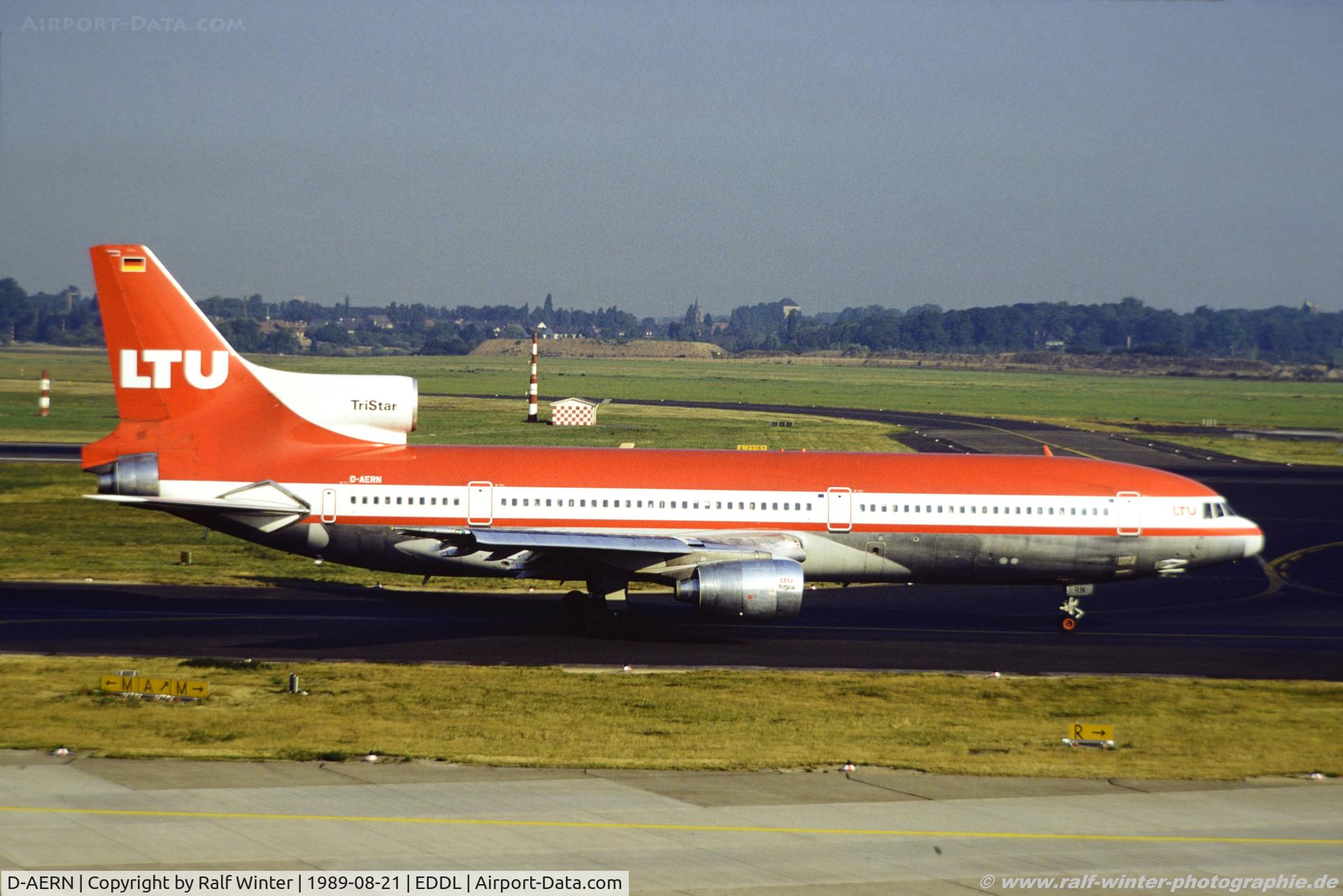 D-AERN, 1978 Lockheed L-1011-385-1-15 TriStar 200 C/N 193A-1158, Lockheed L-1011-385-1-15 TriStar 200 - LT LTU LTU - 193A-1158 - D-AERN - 21.08.1989 - DUS