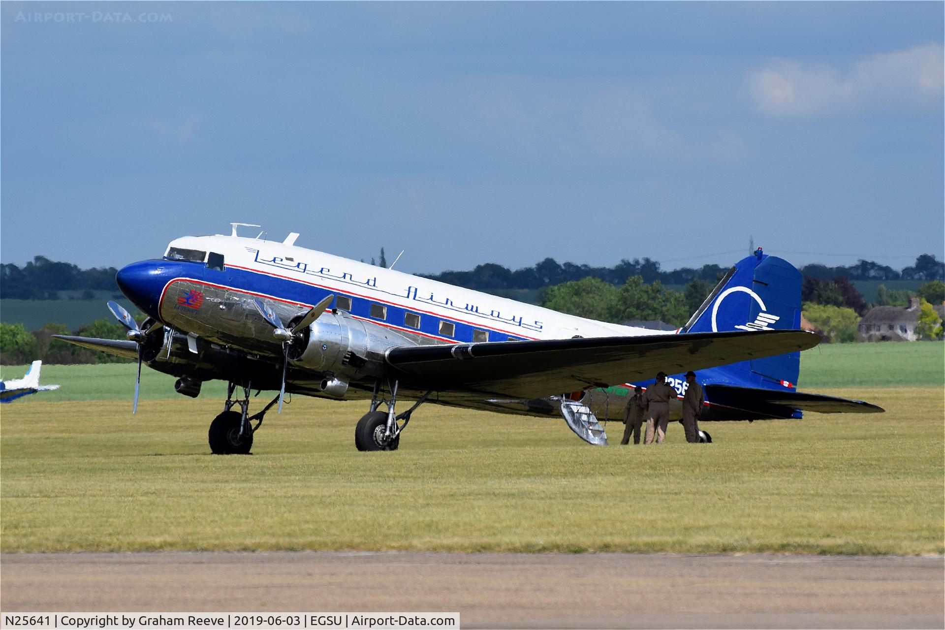 N25641, 1943 Douglas DC3C-S4C4G (C-47) C/N 9059, Parked at Duxford.