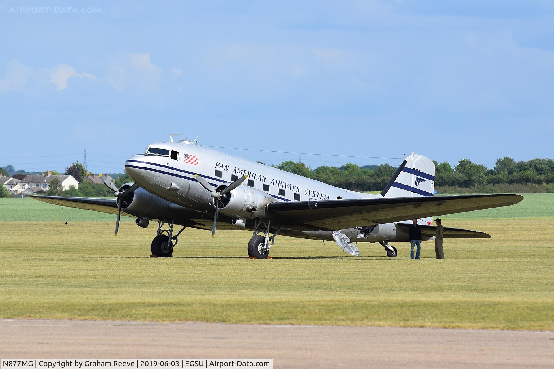 N877MG, 1949 Douglas DC-3C C/N 20806, Parked at Duxford.
