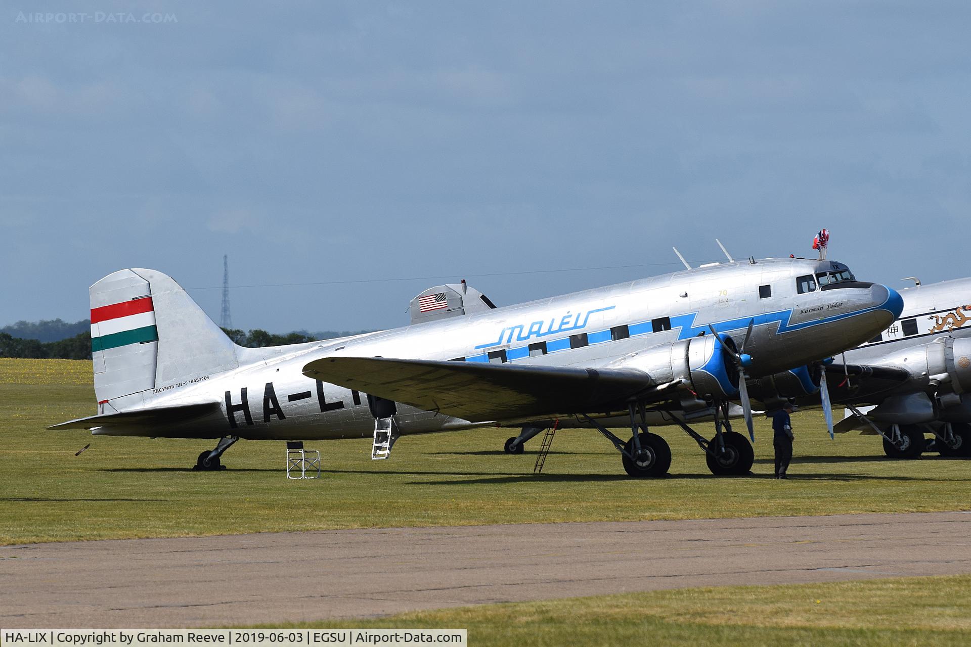 HA-LIX, 1949 Lisunov Li-2T Cab C/N 18433209, Parked at Duxford.