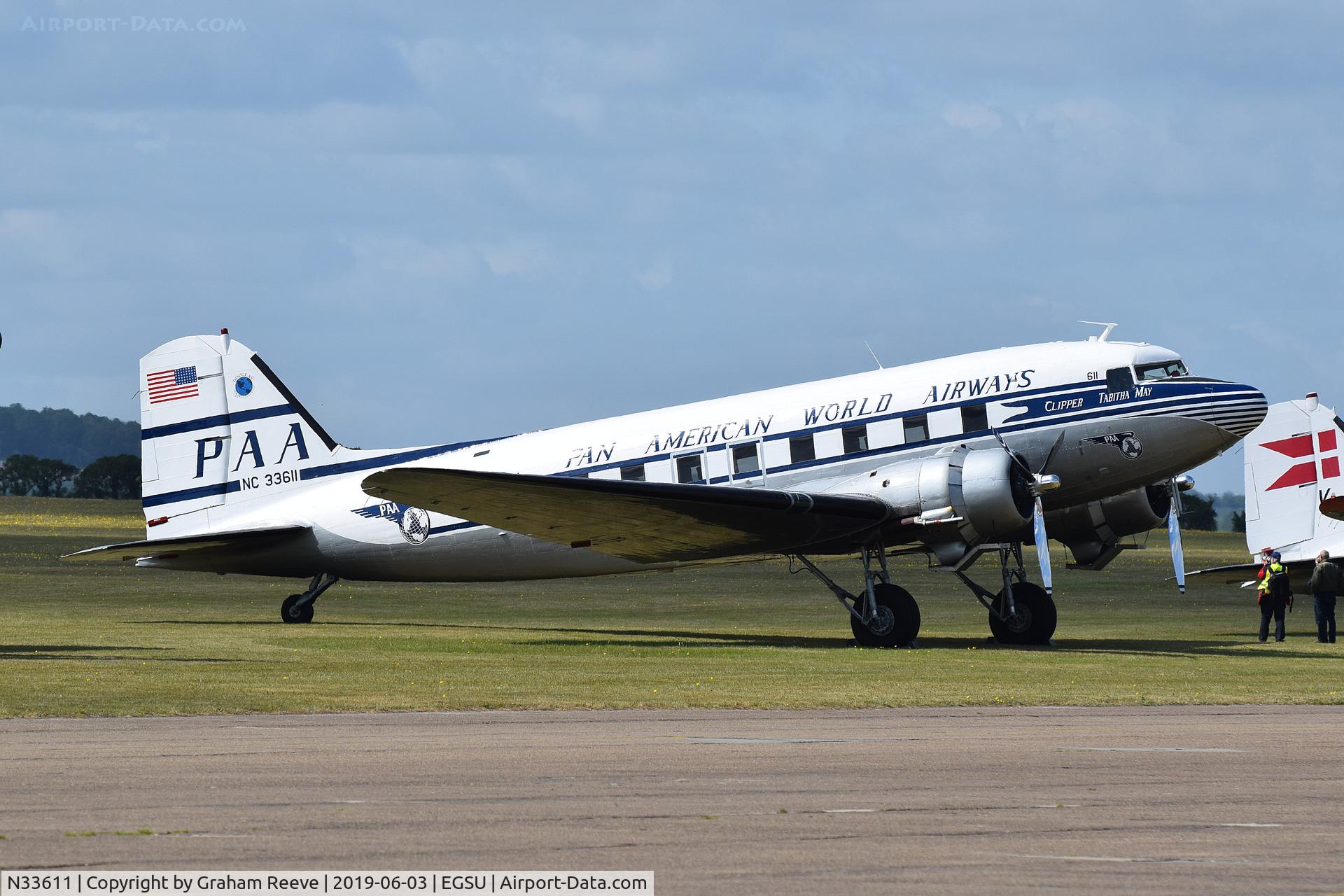 N33611, 1945 Douglas DC-3C (C-47B-50-DK) C/N 34378, Parked at Duxford.