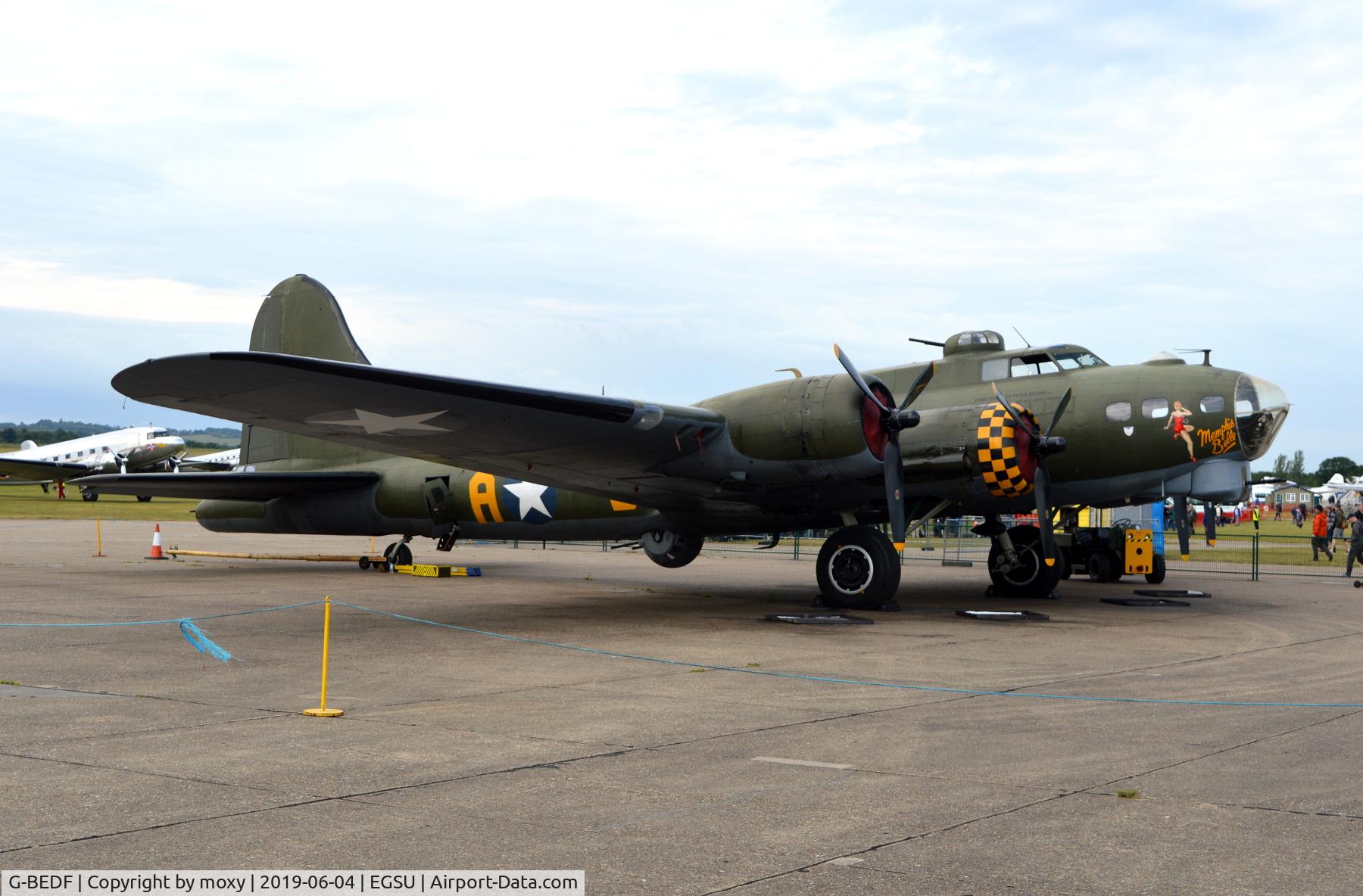 G-BEDF, 1944 Boeing B-17G Flying Fortress C/N 8693, (124485/DF-A Memphis Belle), 1944 Boeing B-17G Flying Fortress, c/n: 8693 at Duxford.