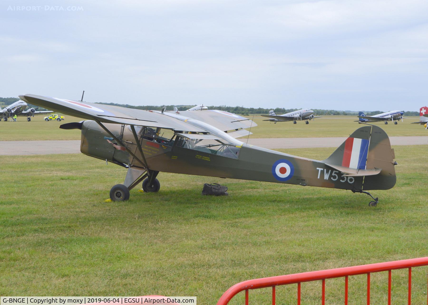 G-BNGE, 1946 Auster AOP.6 C/N 1925, TW536/TS-V), 1946 Auster AOP.6 at Duxford.