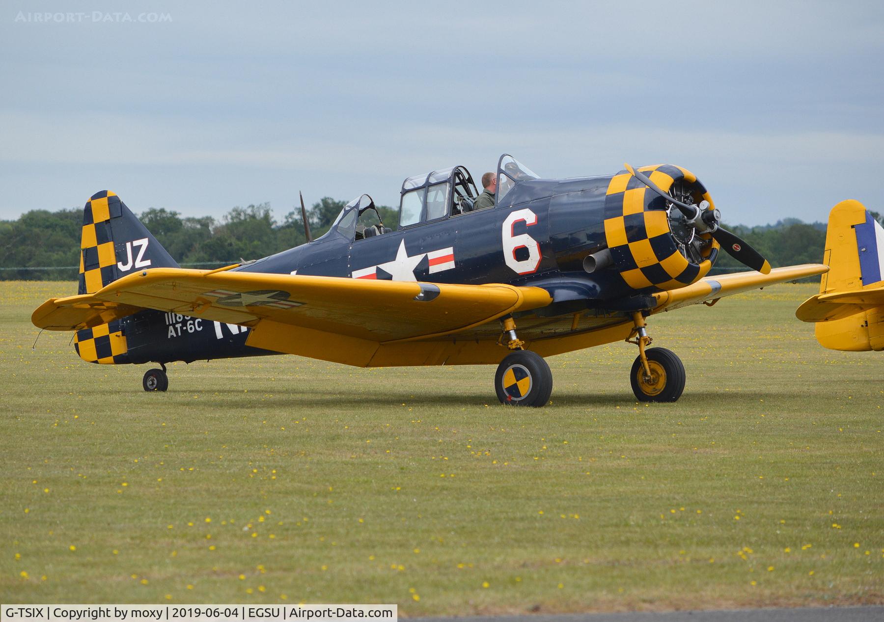 G-TSIX, 1948 North American AT-6C Harvard IIA C/N 88-9725, North American AT-6C Harvard IIA at Duxford.