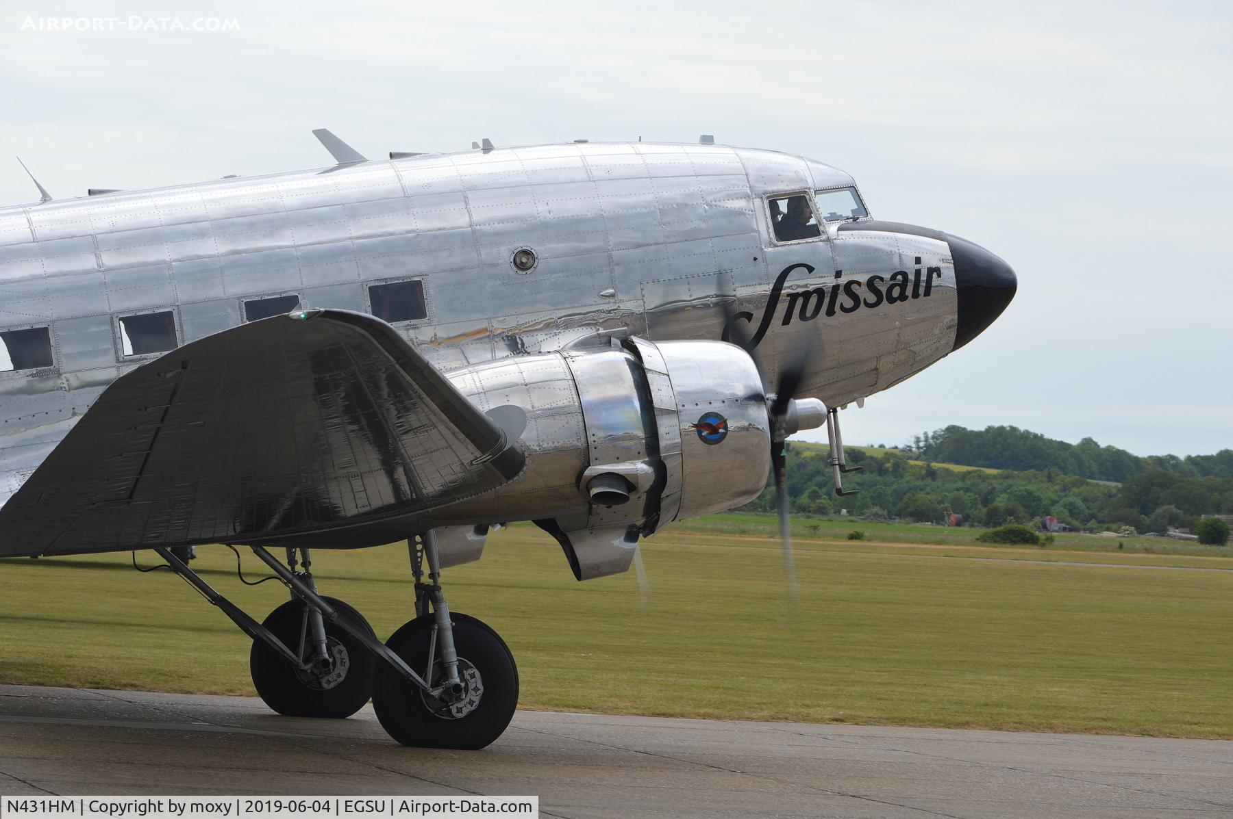 N431HM, 1943 Douglas DC-3C-S1C3G (C-47A) C/N 9995, Douglas C-47A-45DL (DC-3C-S1C3G) at Duxford.