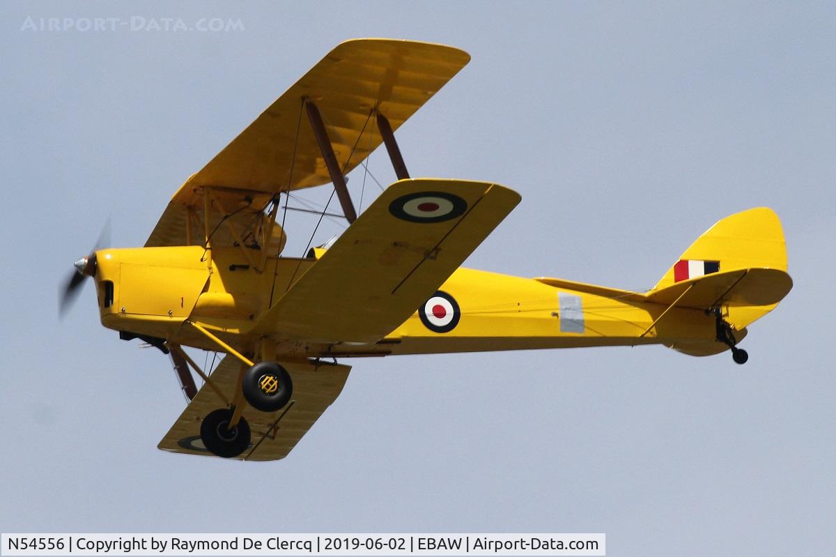 N54556, De Havilland DH-82A Tiger Moth II C/N 84766, At Antwerp Airport.
