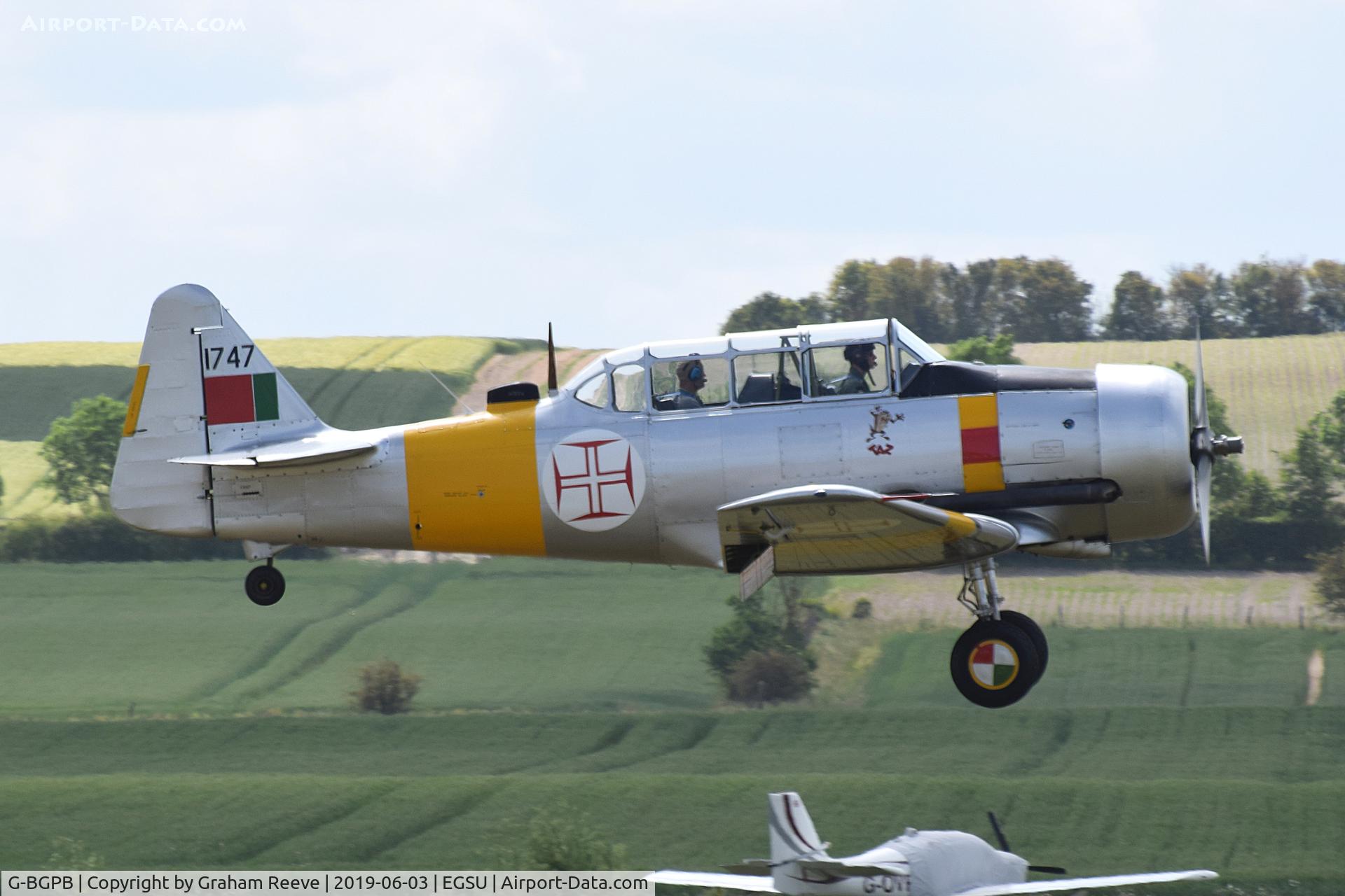 G-BGPB, 1953 Canadian Car & Foundry T-6 Harvard Mk.4 C/N CCF4-538, In the air at Duxford.