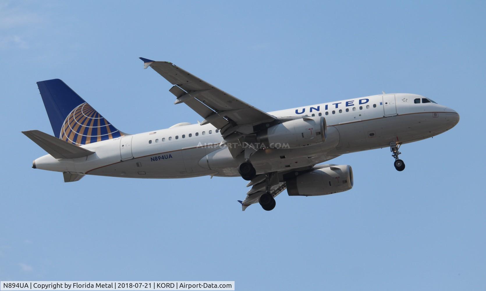 N894UA, 2006 Airbus A319-132 C/N 2969, United