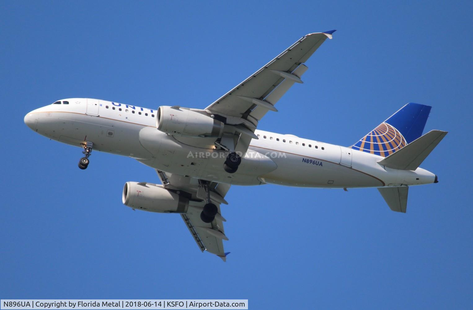 N896UA, 2007 Airbus A319-132 C/N 3144, United