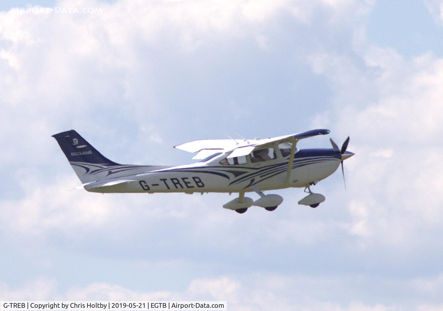G-TREB, 2015 Cessna 182T Skylane C/N 18282376, Taking off from Booker.