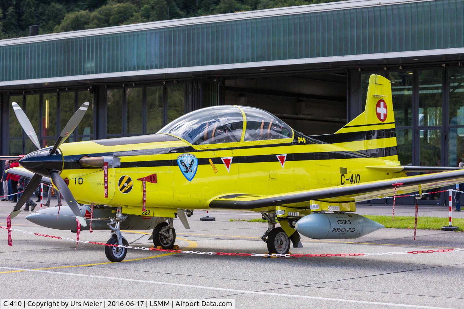 C-410, Pilatus PC-9 C/N 222, 75 years of Airbase Meiringen/CH