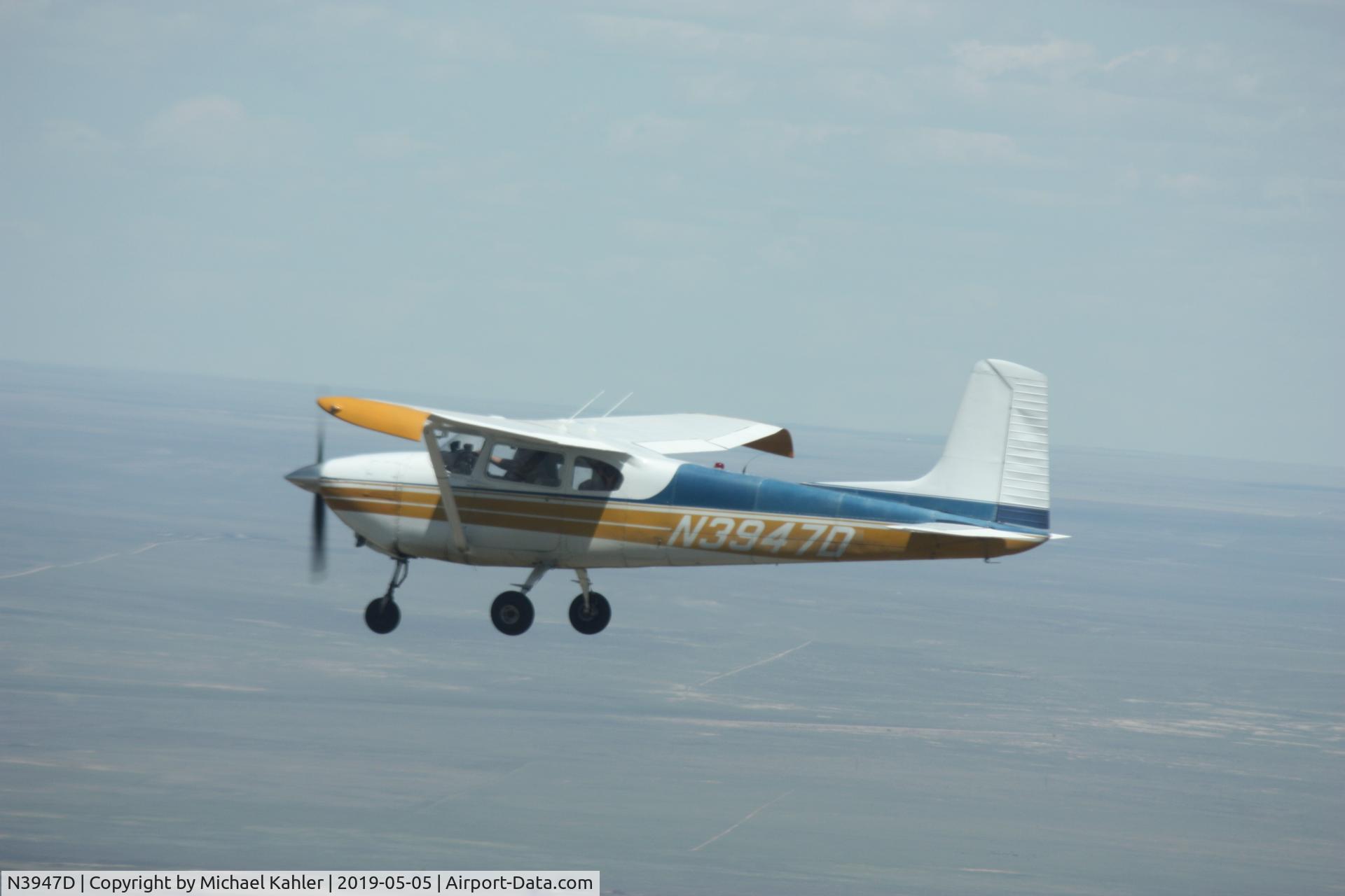 N3947D, 1957 Cessna 182A Skylane C/N 34647, N3947d coming back from KLHX.