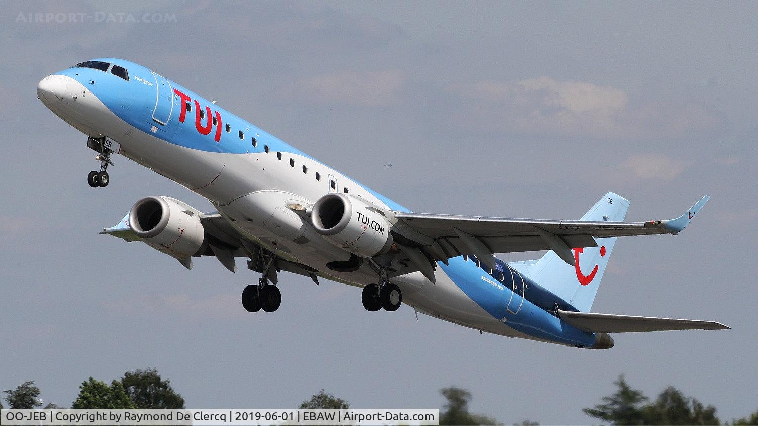 OO-JEB, 2013 Embraer 190STD (ERJ-190-100STD) C/N 19000607, Departure flight TB1101 to Alicante