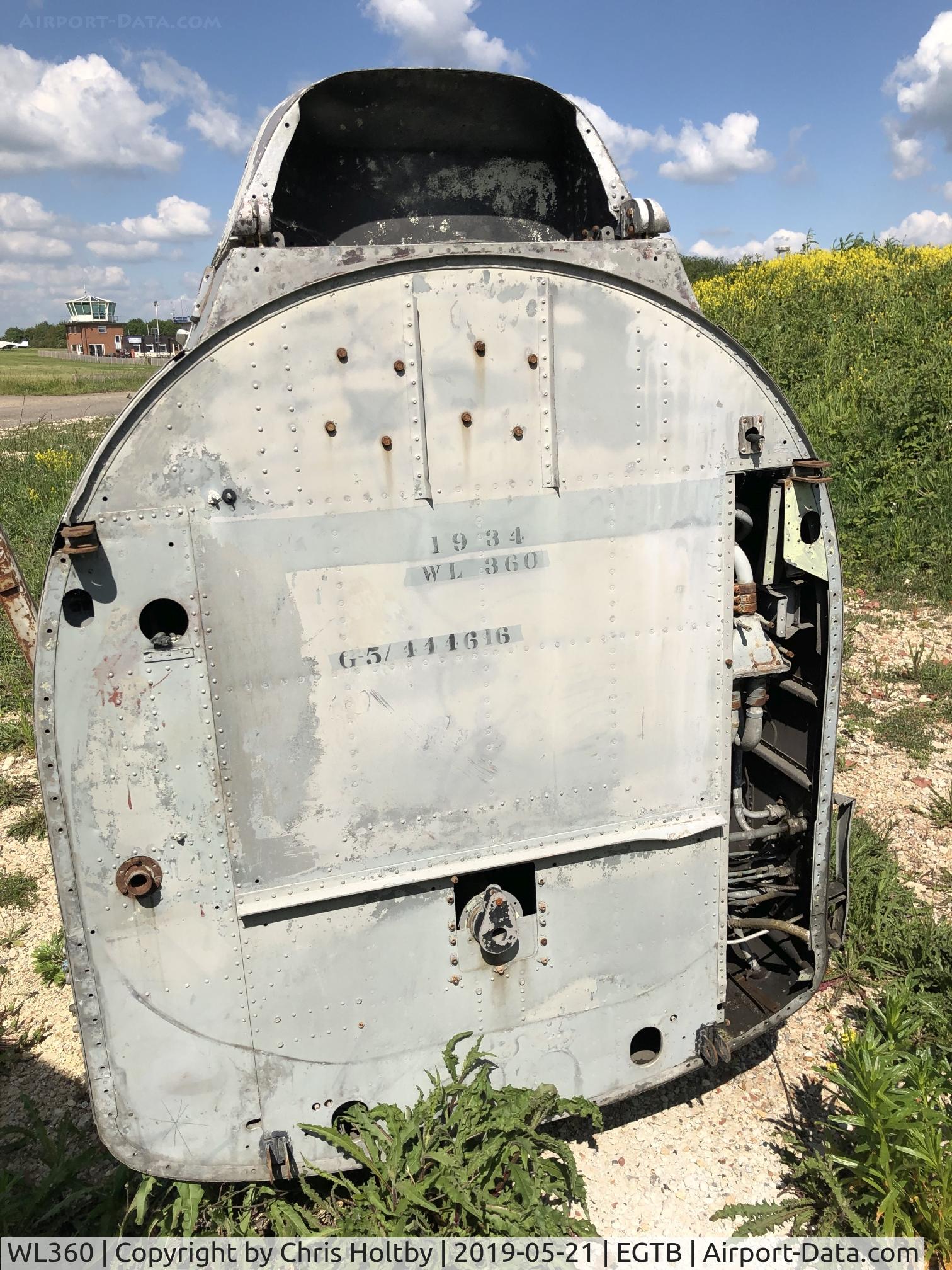 WL360, Gloster Meteor T.7 C/N Not found WL360, Nose cone section at Booker