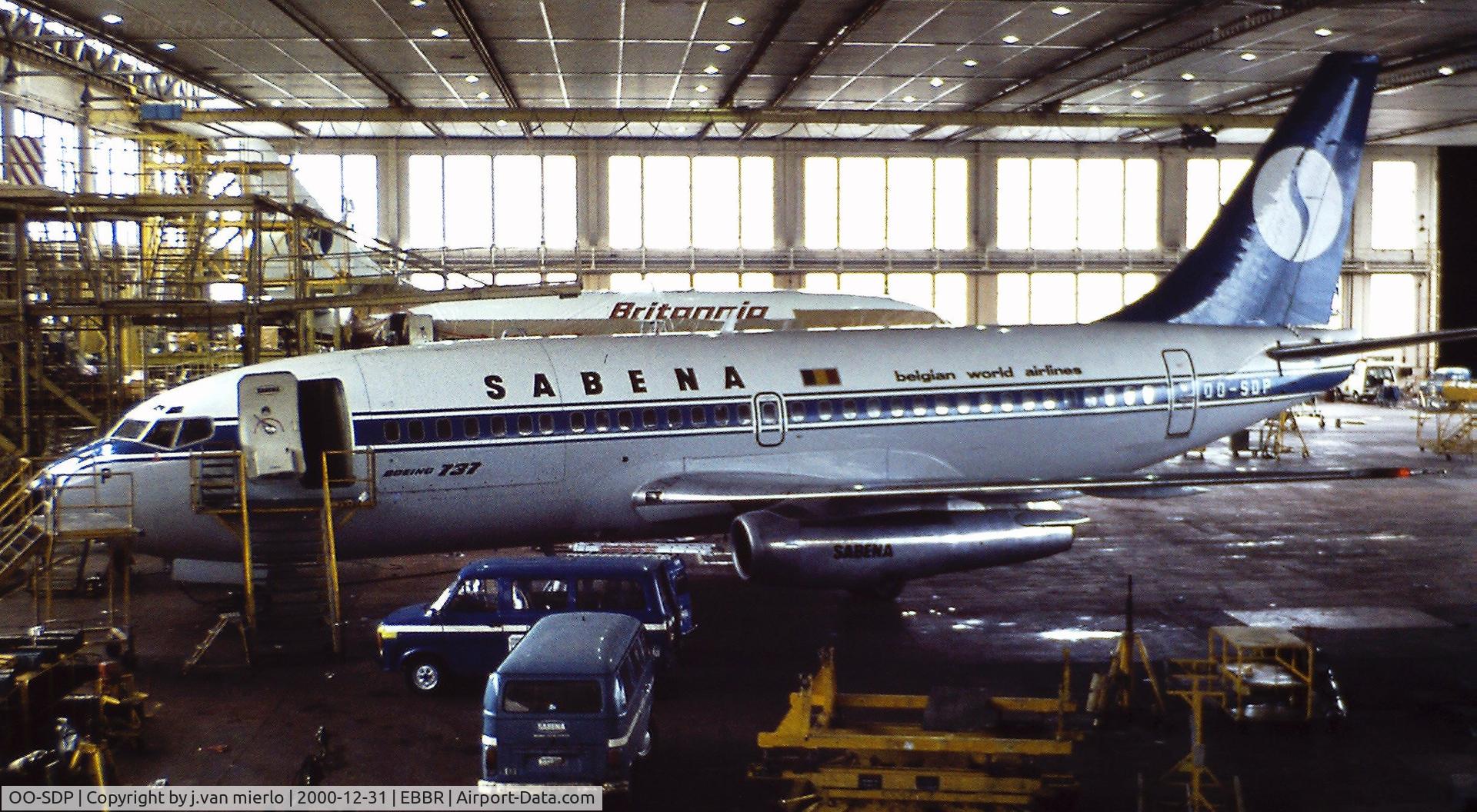 OO-SDP, 1975 Boeing 737-229 C/N 21139, SABENA Maintenance Brussels '80s