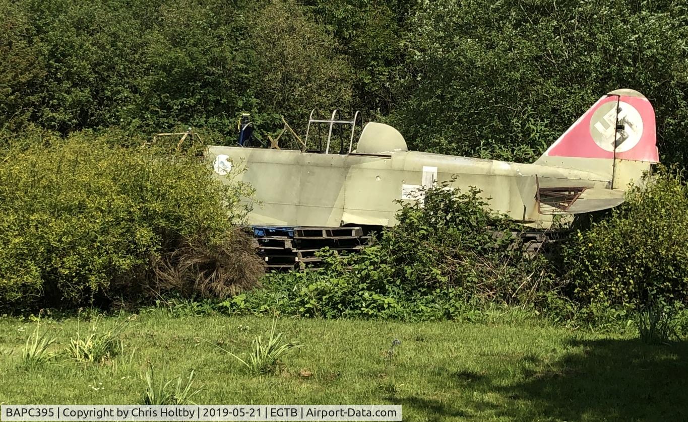BAPC395, Pilatus P-2/05 replica C/N Not found BAPC395, What's left of this replica stored on pallets off the entrance road
