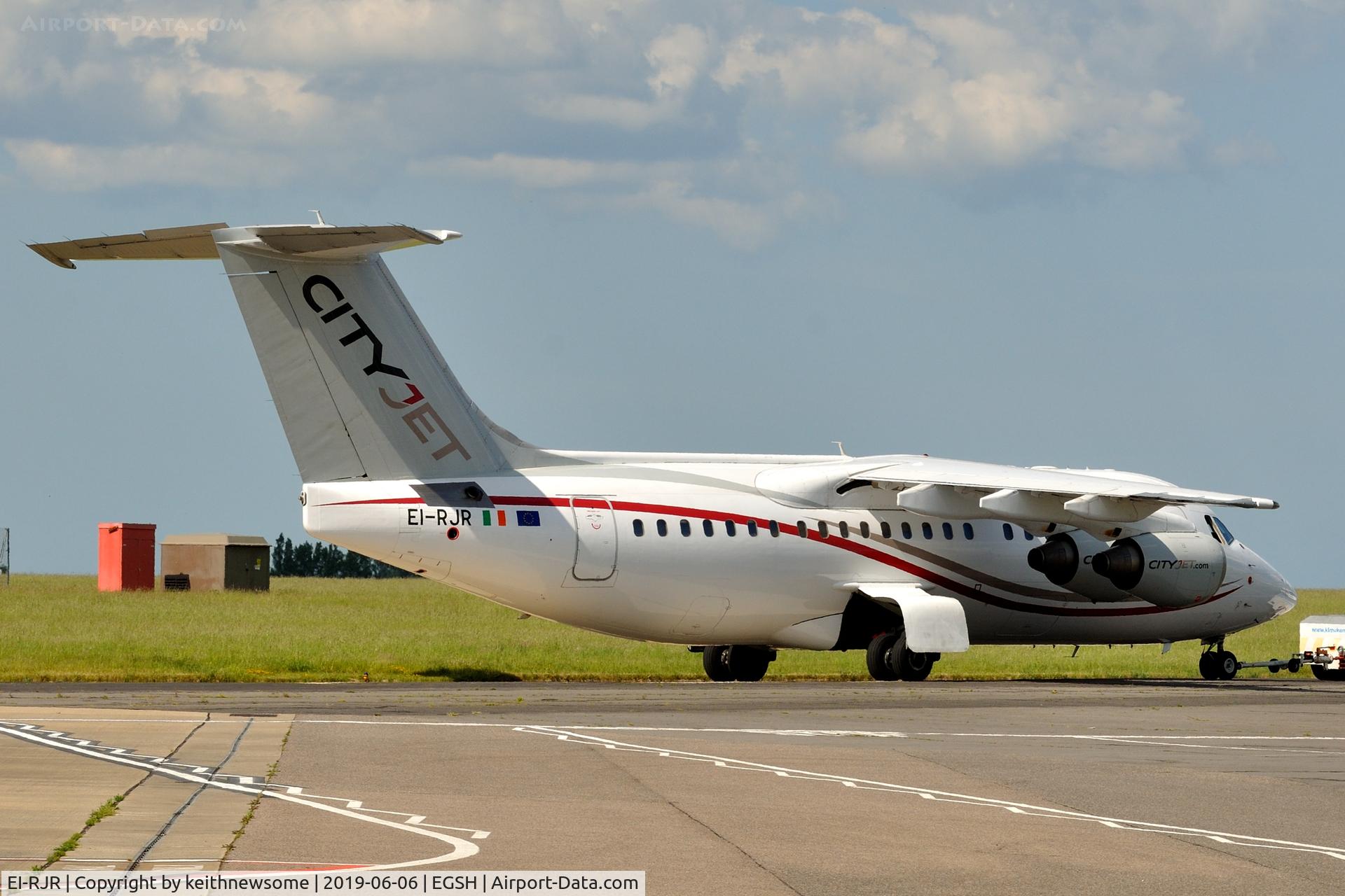 EI-RJR, 2000 British Aerospace Avro 146-RJ85A C/N E2364, Returning from engine run facility.