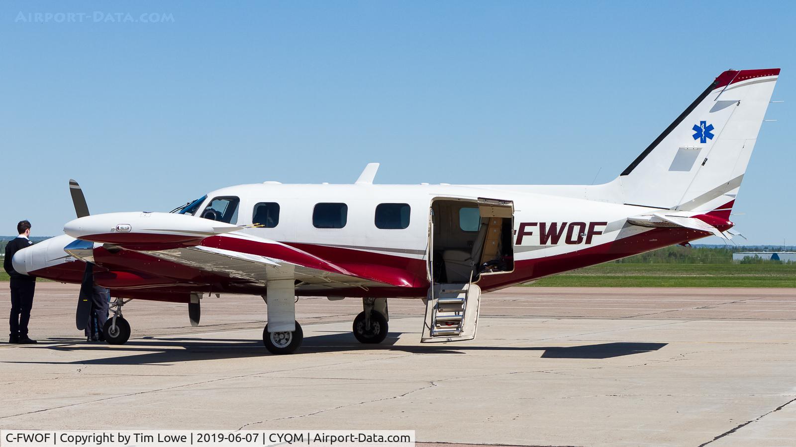 C-FWOF, 1982 Piper PA-31T2 Cheyenne IIXL C/N 31T-8166062, PArked on Apron 1 after a medevac flight.