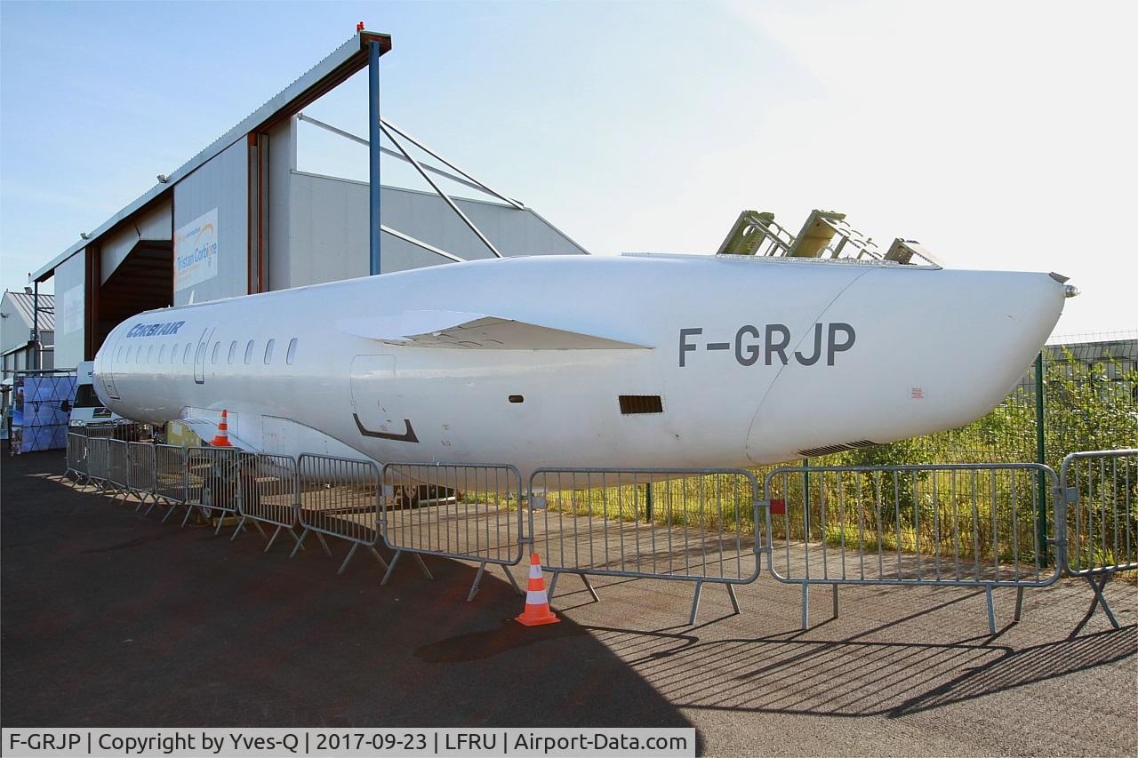 F-GRJP, 1999 Canadair CRJ-100ER (CL-600-2B19) C/N 7301, Canadair CRJ-100ER, Dedicated to training of Tristan Corbière high school students, Morlaix-Ploujean airport (LFRU-MXN)