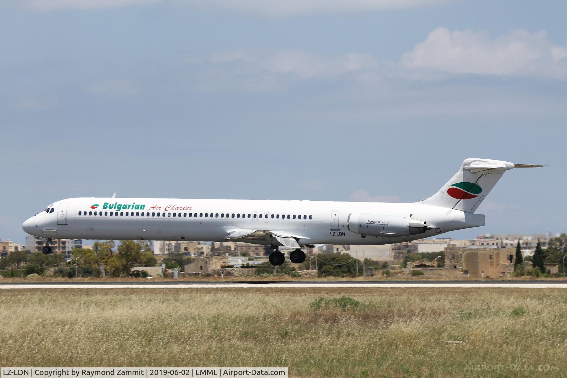 LZ-LDN, 1993 McDonnell Douglas MD-82 (DC-9-82) C/N 53216, McDonnell Douglas MD-82 LZ-LDN Bulgarian Air Charter