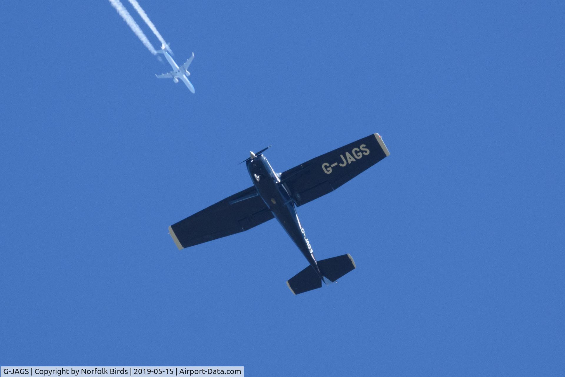G-JAGS, 1973 Reims FRA150L Aerobat C/N 0167, Seen over Norfolk, England.