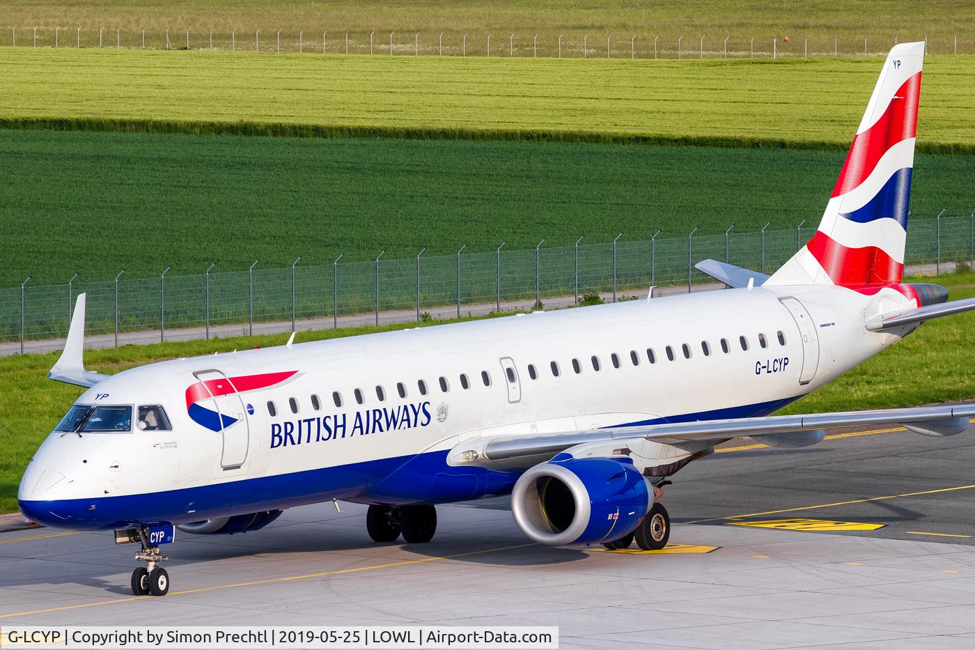 G-LCYP, 2011 Embraer 190SR (ERJ-190-100SR) C/N 19000443, G-LCYP @ Linz Airport