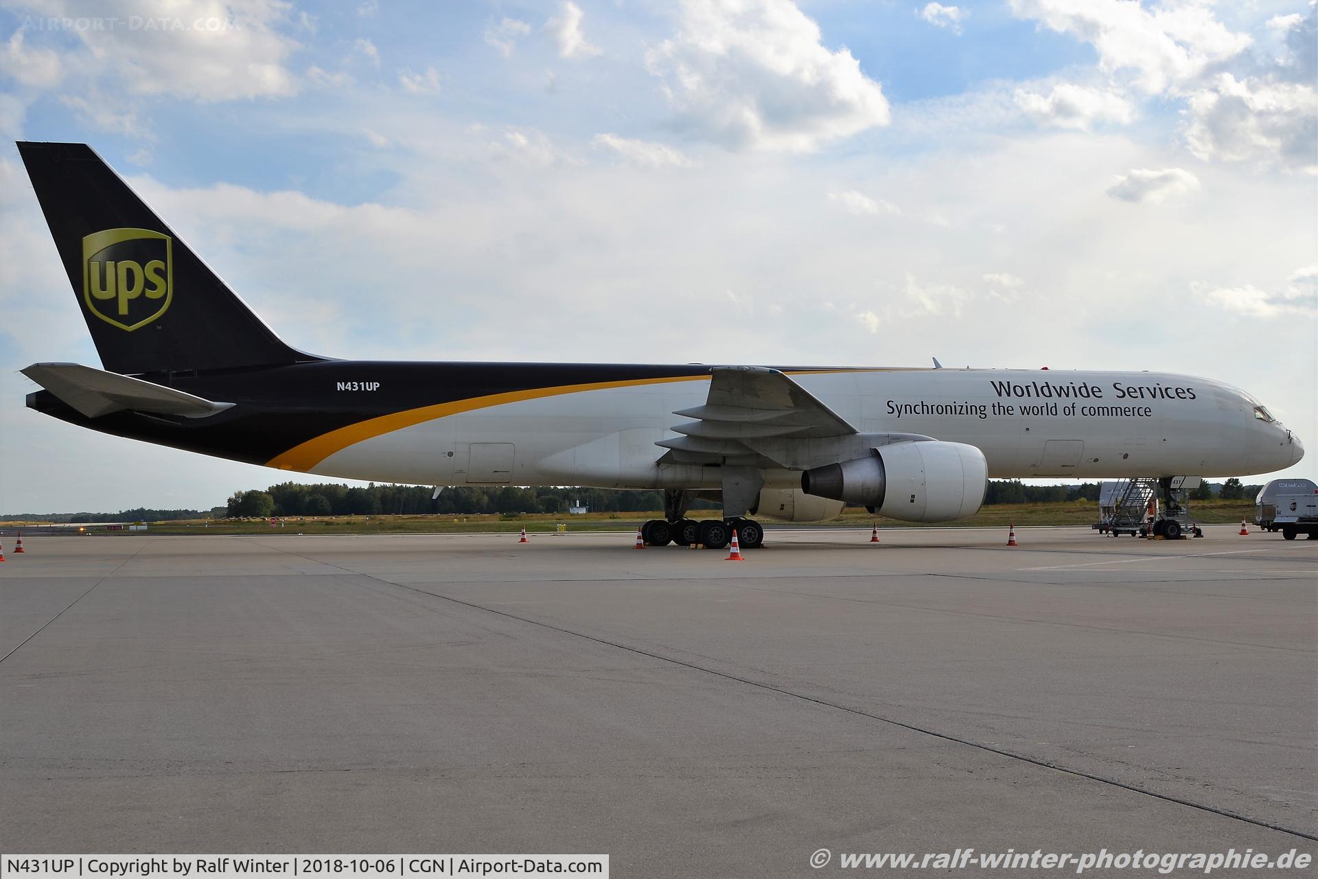 N431UP, 1993 Boeing 757-24APF C/N 25462, Boeing 757-24APF - 5X UPS United Parcel Service - 25462 - N431UP - 06.10.2018 - CGN