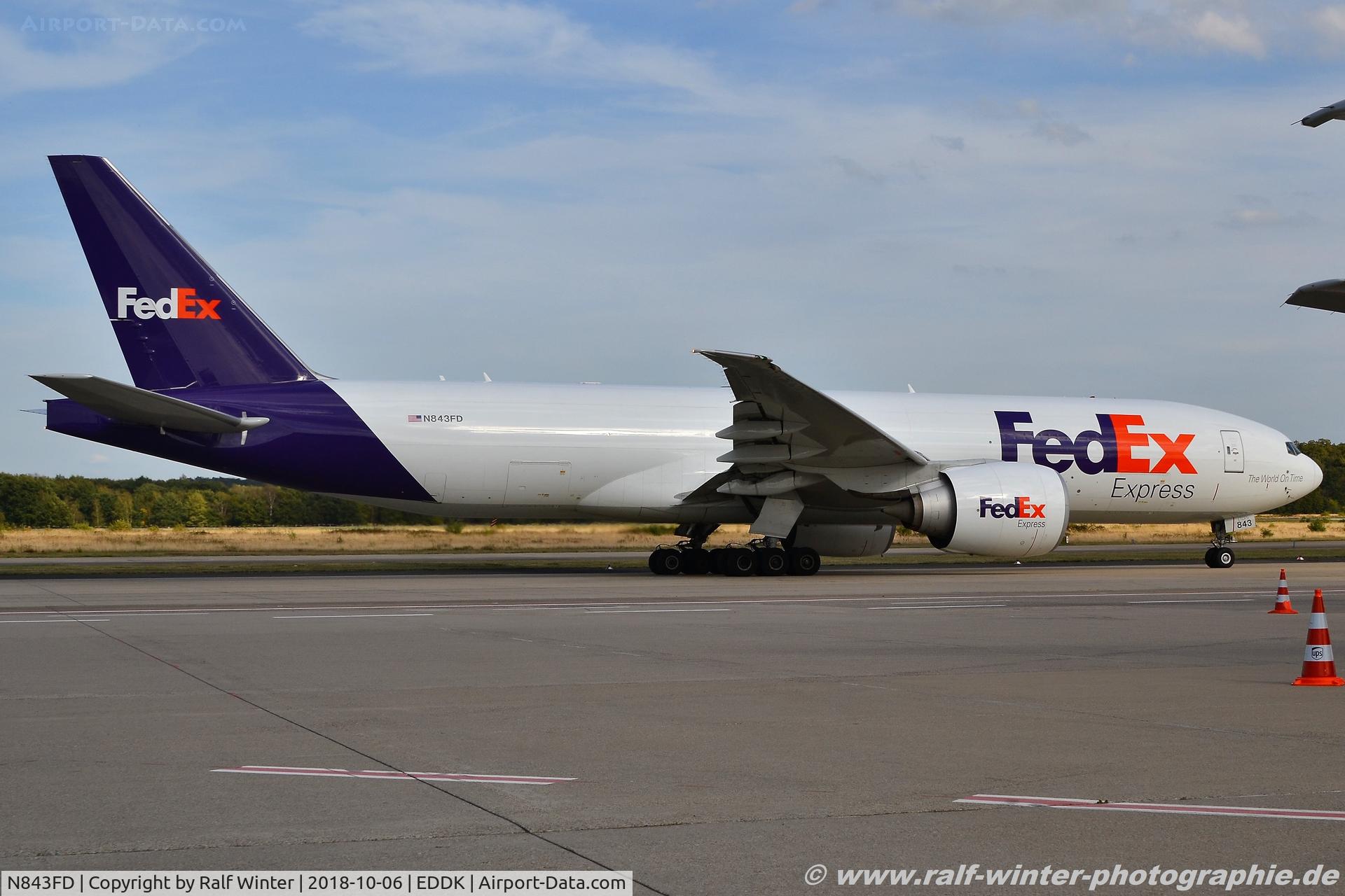 N843FD, 2017 Boeing 777-FHT C/N 39286, Boeing 777-FHT - FX FDX Federal Express FedEx 'Melanie' - 39286 - N843FD - 06.10.2018 - CGN