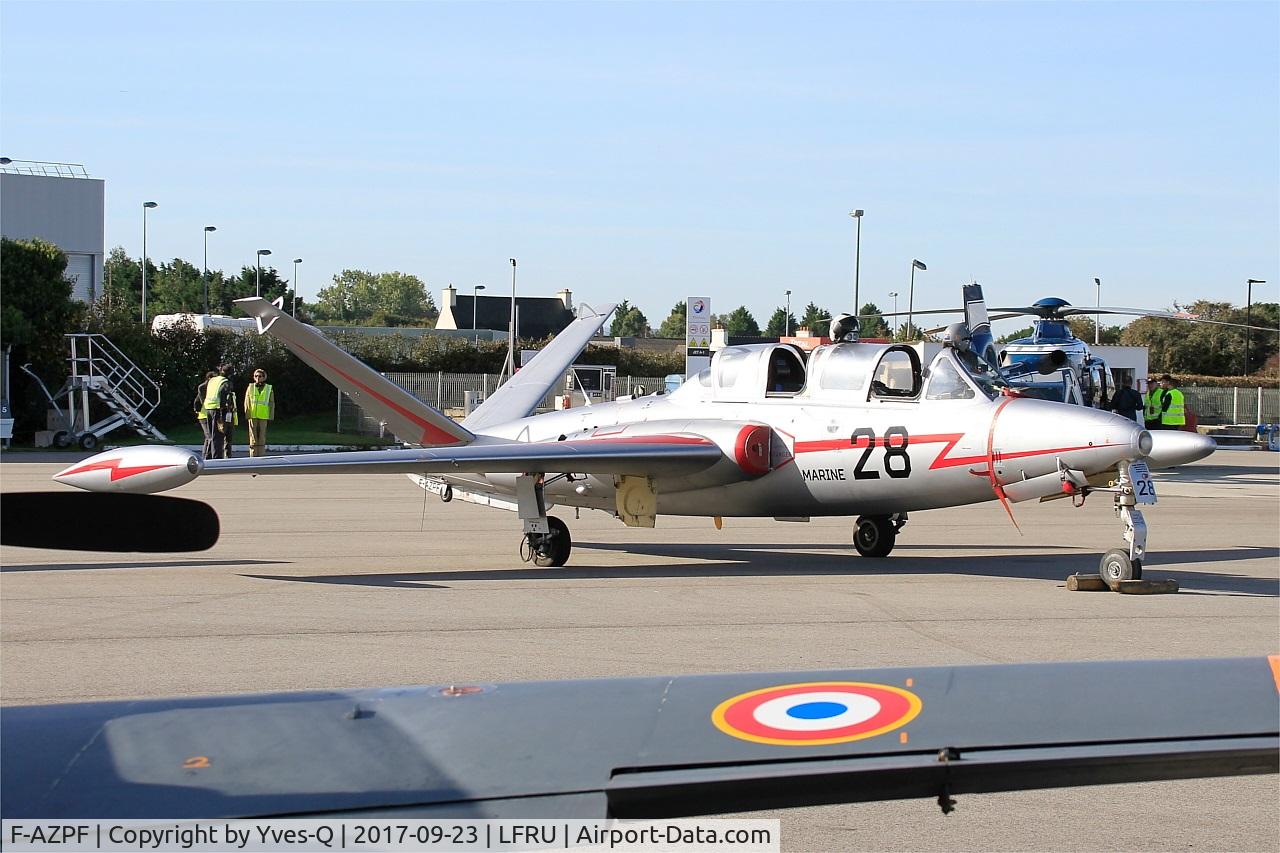 F-AZPF, Fouga CM-175 Zephyr C/N 28, Fouga CM-175 Zephyr, Static display, Morlaix-Ploujean airport (LFRU-MXN) Air show 2017