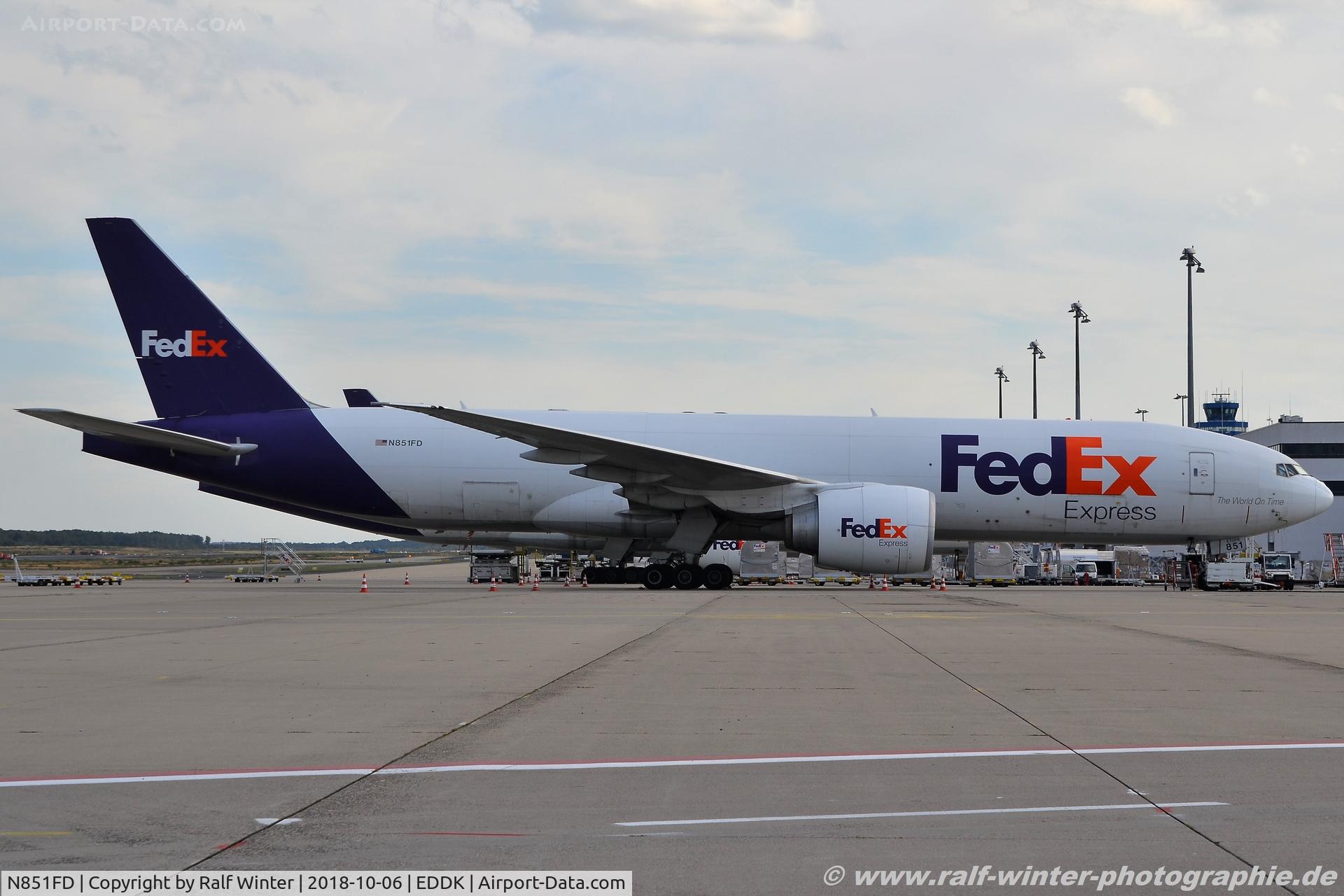 N851FD, 2009 Boeing 777-FS2 C/N 37722, Boeing 777-FS2 - FX FDX Federal Express FedEx 'Tristin' - 37722 - N851FD - 06.10.2018 - CGN